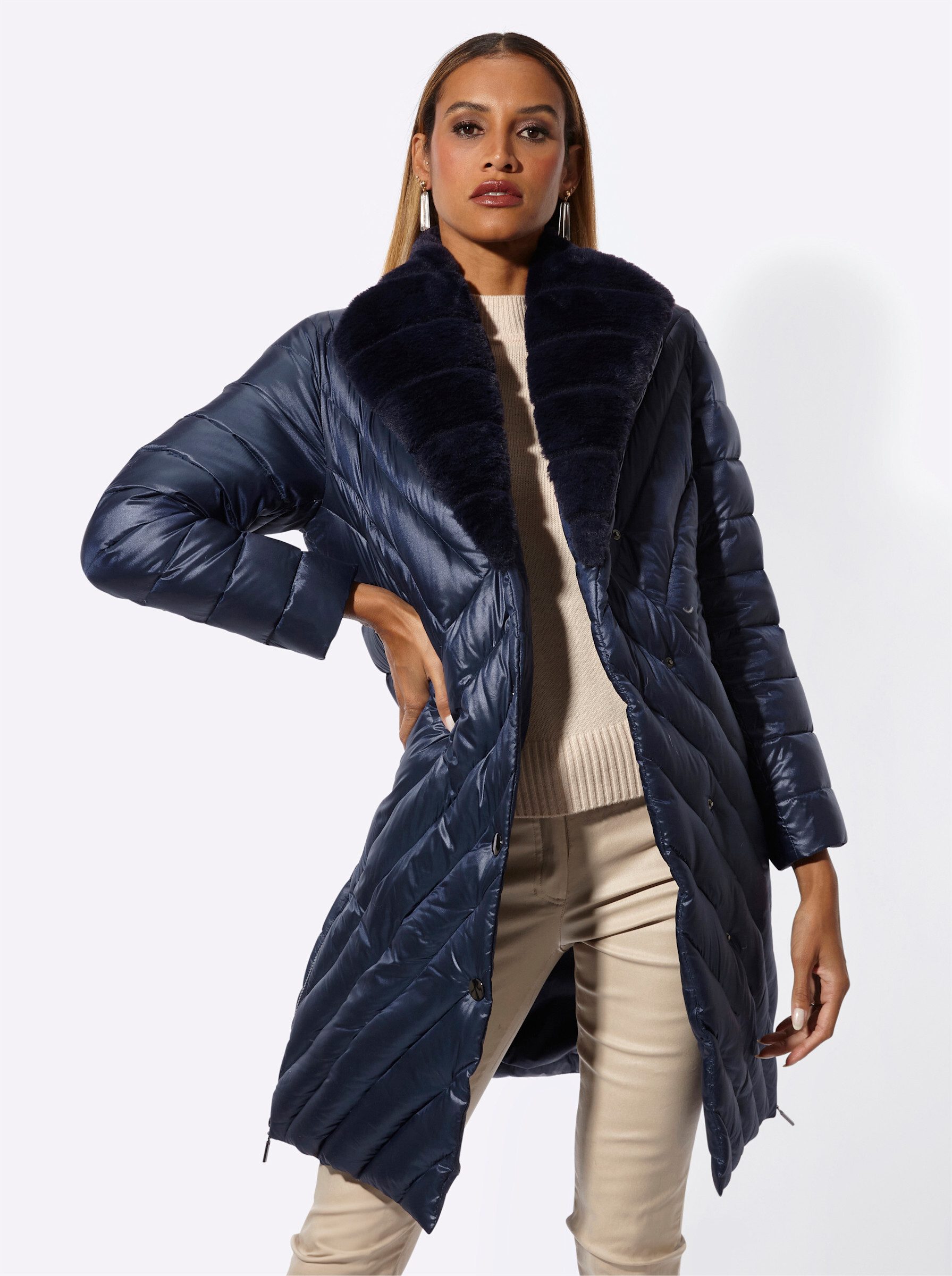 creation L Langmantel Daunen-Mantel