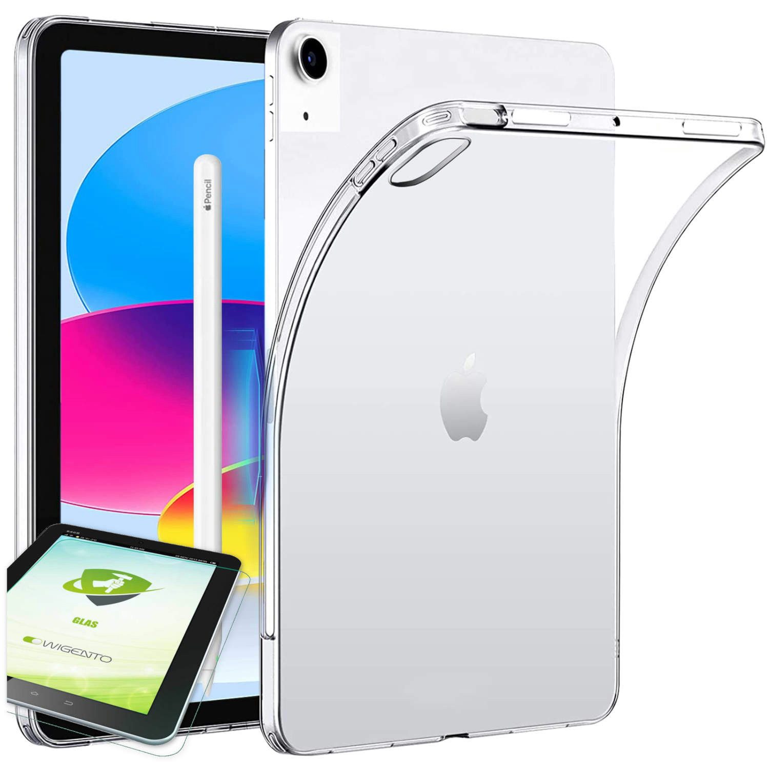 Wigento Tablet-Hülle Für Apple iPad 11. Gen A16 2025 / 10.9 2022 Hülle Cover + H9 Hart Glas