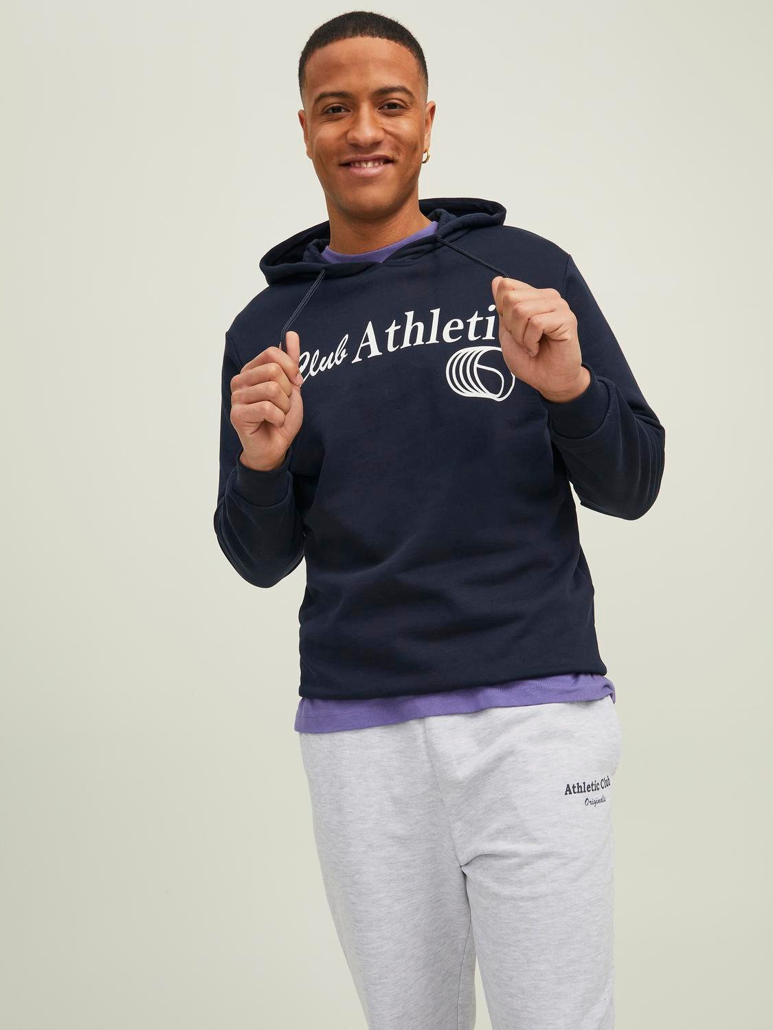 Jack & Jones Hoodie Herren Hoodie Blau Pullover Sweater JORMILES SWEAT HOOD KA