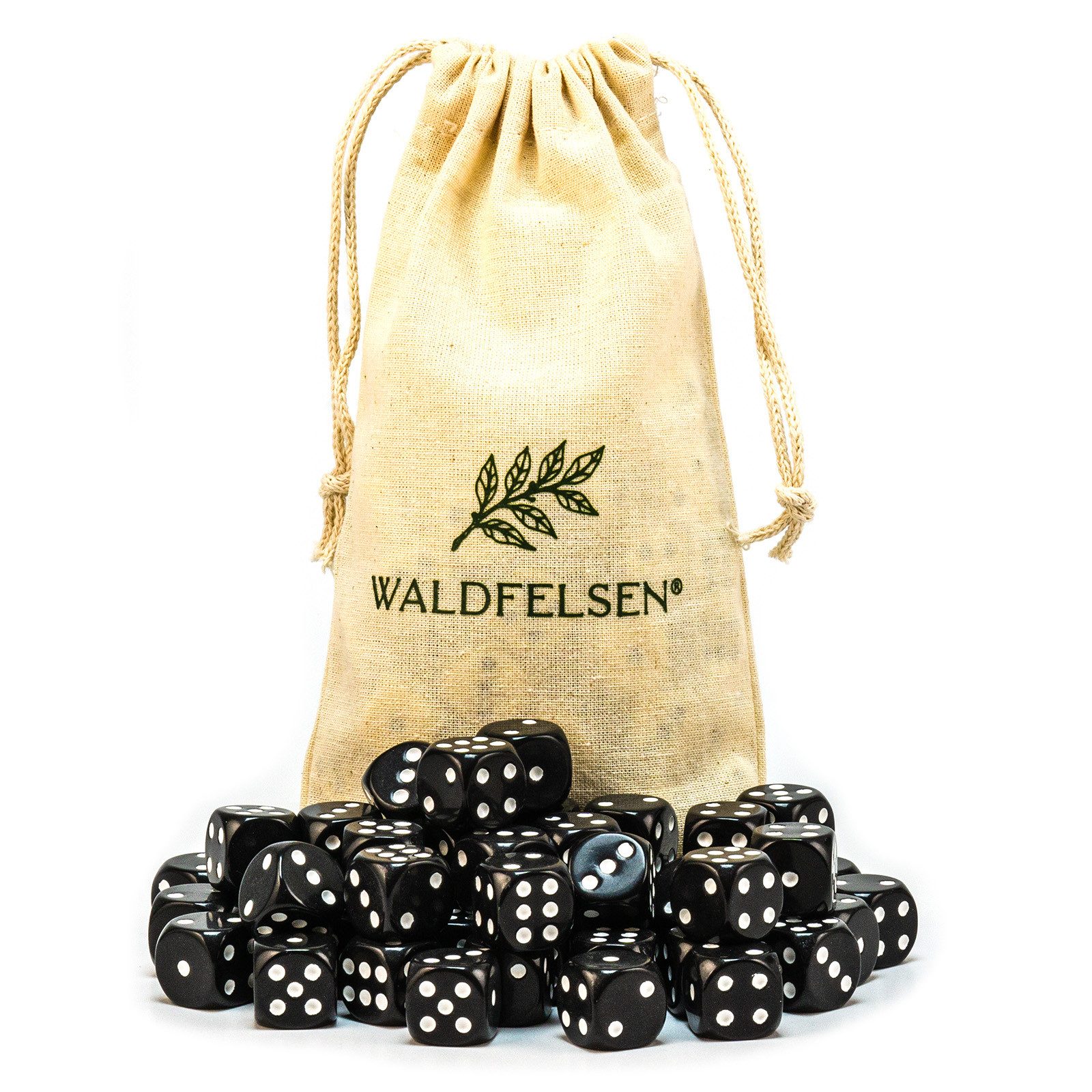 Waldfelsen Spiel – 2-50 Stk Standard Spielwürfel 16 mm Acrylwürfel Würfel bunt, Spielmaterial, Verschiedene Farben