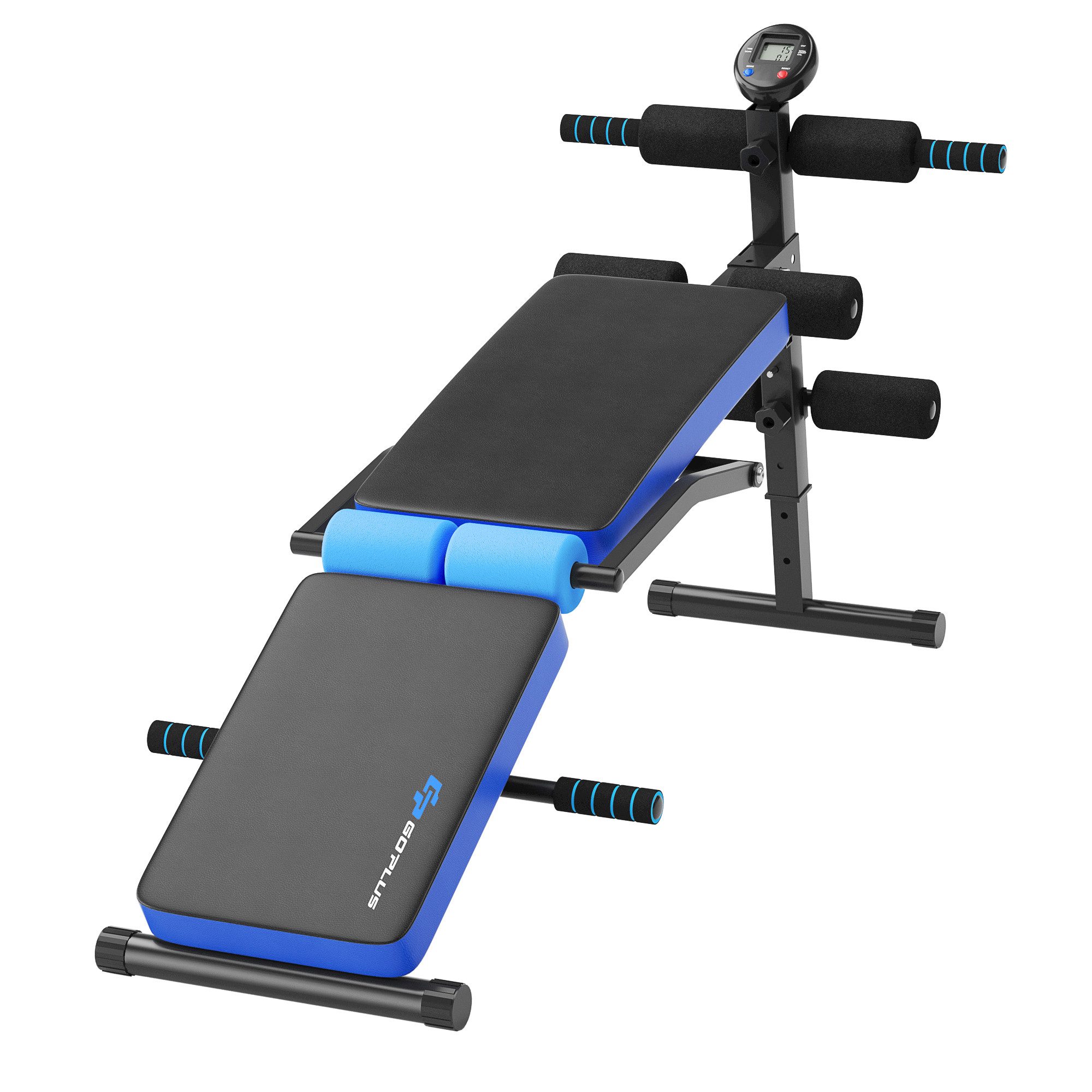 COSTWAY Trainingsbank Sit Up Bank, klappbar & höhenverstellbar, bis zu 150kg