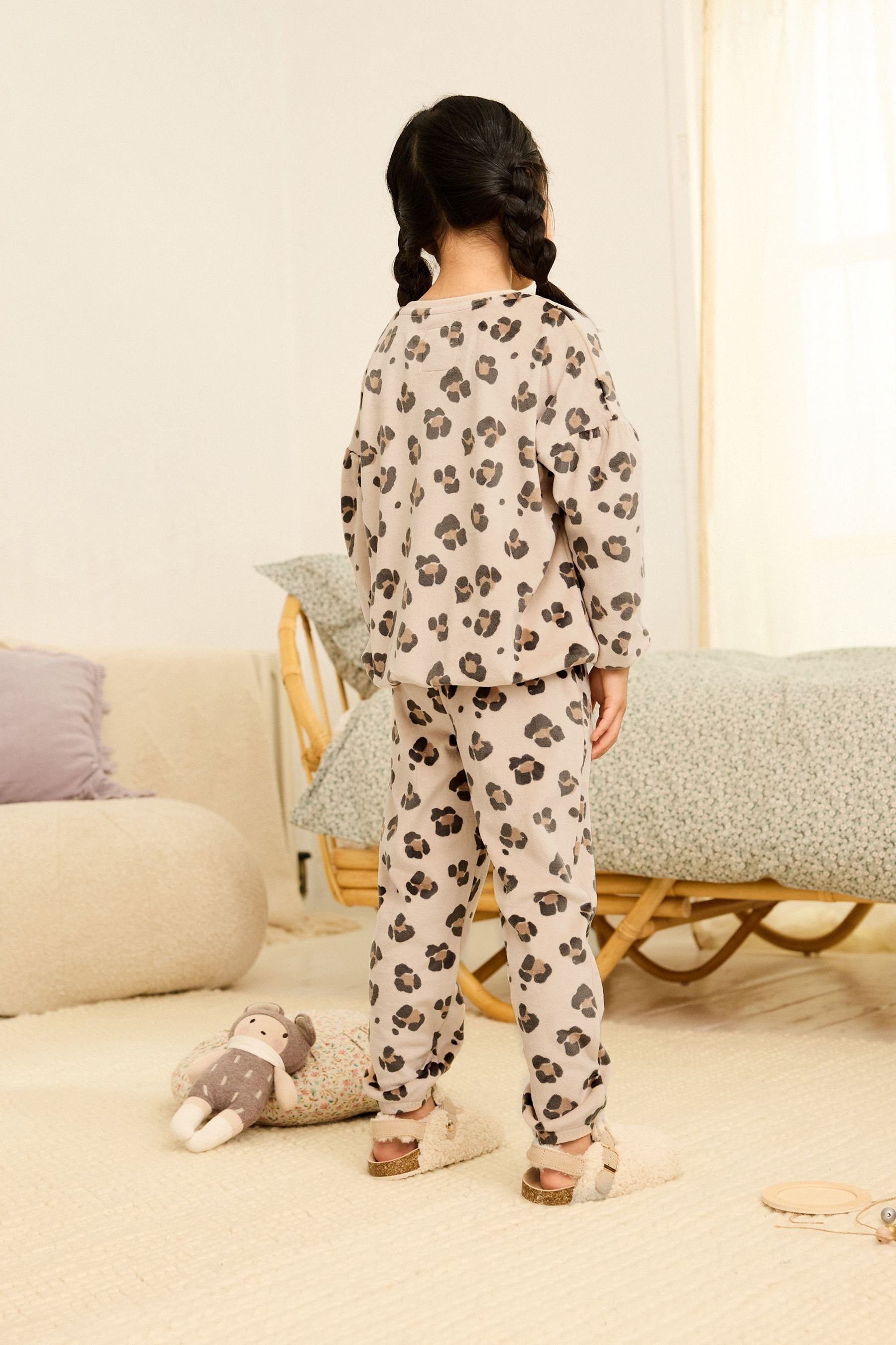 Next Pyjama Bequemer Pyjama (2 Neutral tlg) Print Animal