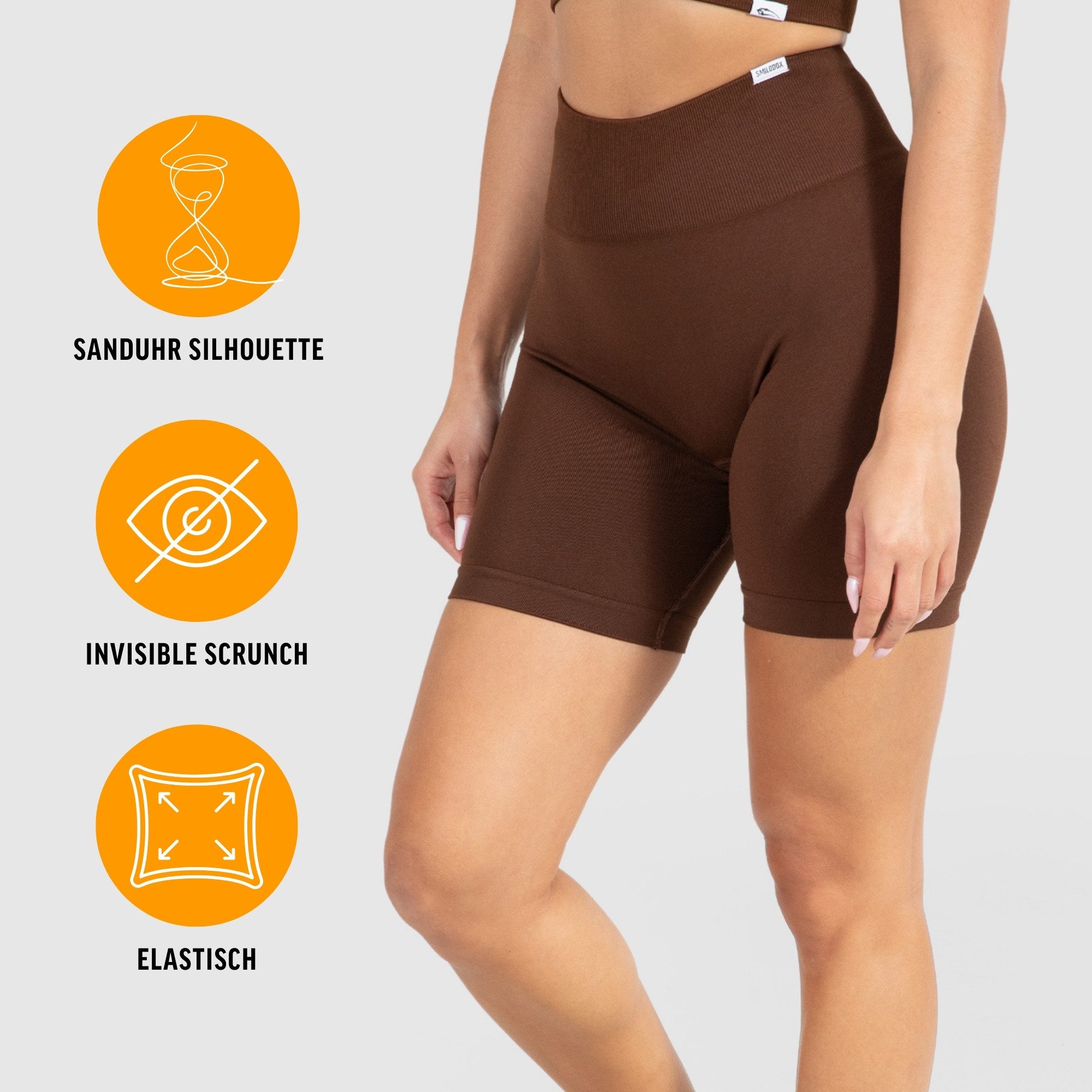 Smilodox Shorts Amaze Pro, Shaped Fit Push Up Booty Radlerhose V-Shape Seam günstig online kaufen