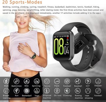 SUPBRO Smartwatch (1,54 Zoll, Android iOS), Fitness Tracker Wasserdicht Armband Farbbildschirm Aktivitätstracker