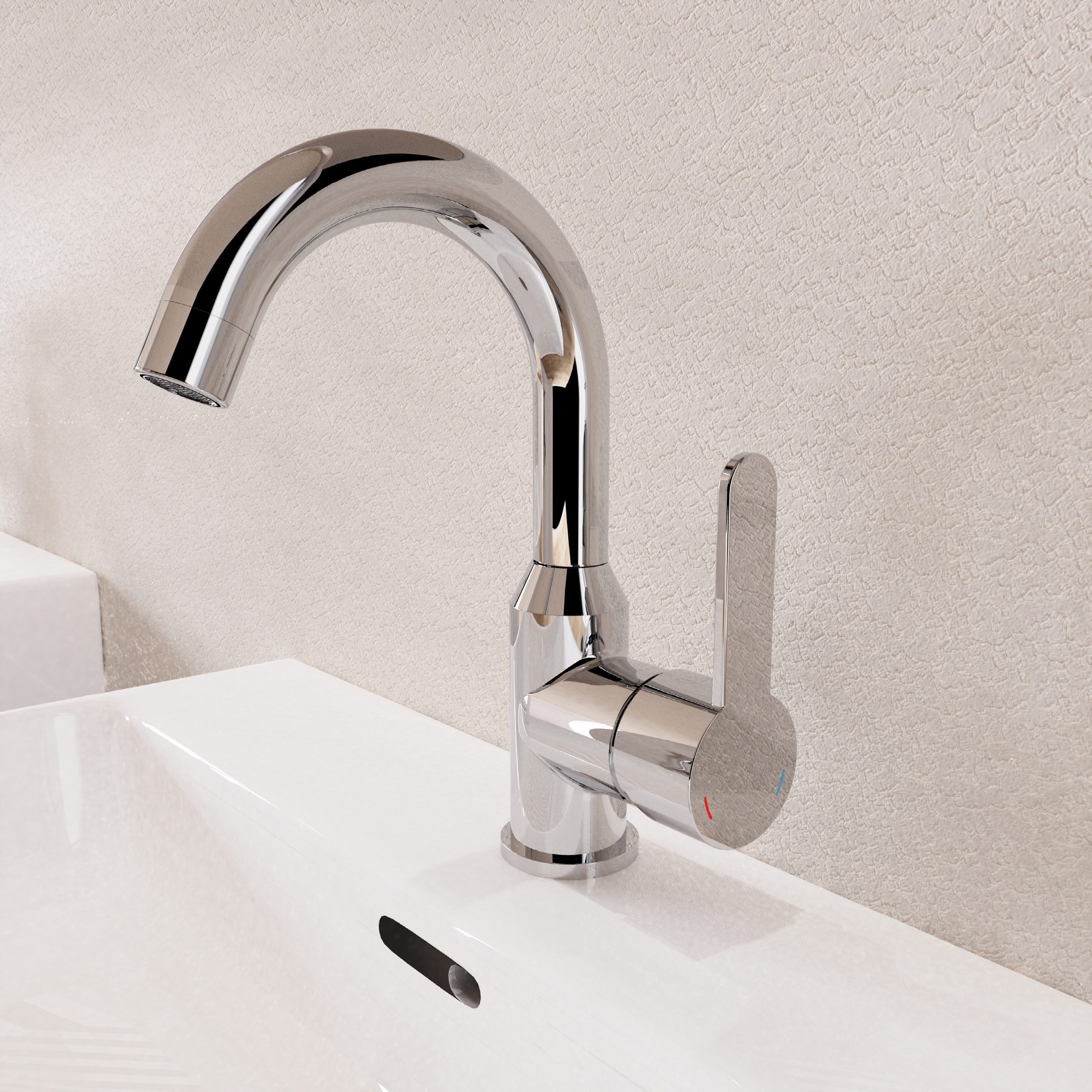 welltime Waschtischarmatur Adria geräuscharme Kartusche mit keramischen Dichtscheiben