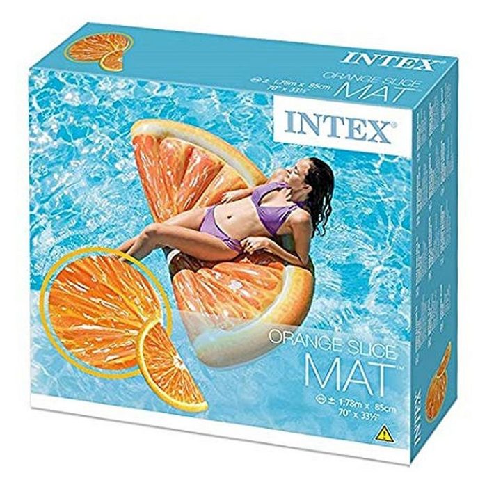Intex Luftmatratze Intex 58763 Luftmatratze aufblasbar Orange Slice 178 x 85 cm