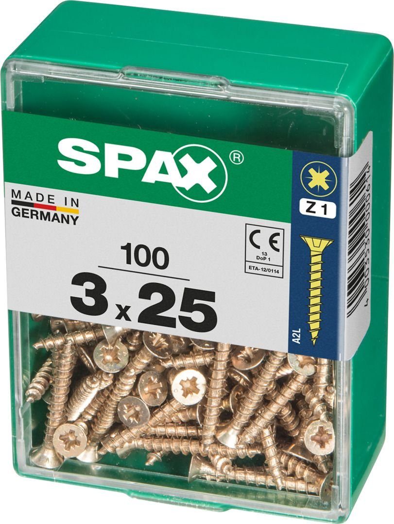 SPAX Holzbauschraube Spax 25 100 x mm - Universalschrauben 3.0 PZ 1