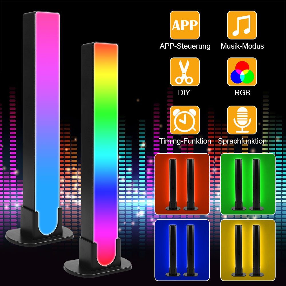 Musik-Synchronisation, LED-Streifen APP-Steuerung,Fernbedienung, Sunicol LED-Hintergrundbeleuchtung LED-Licht,Bluetooth