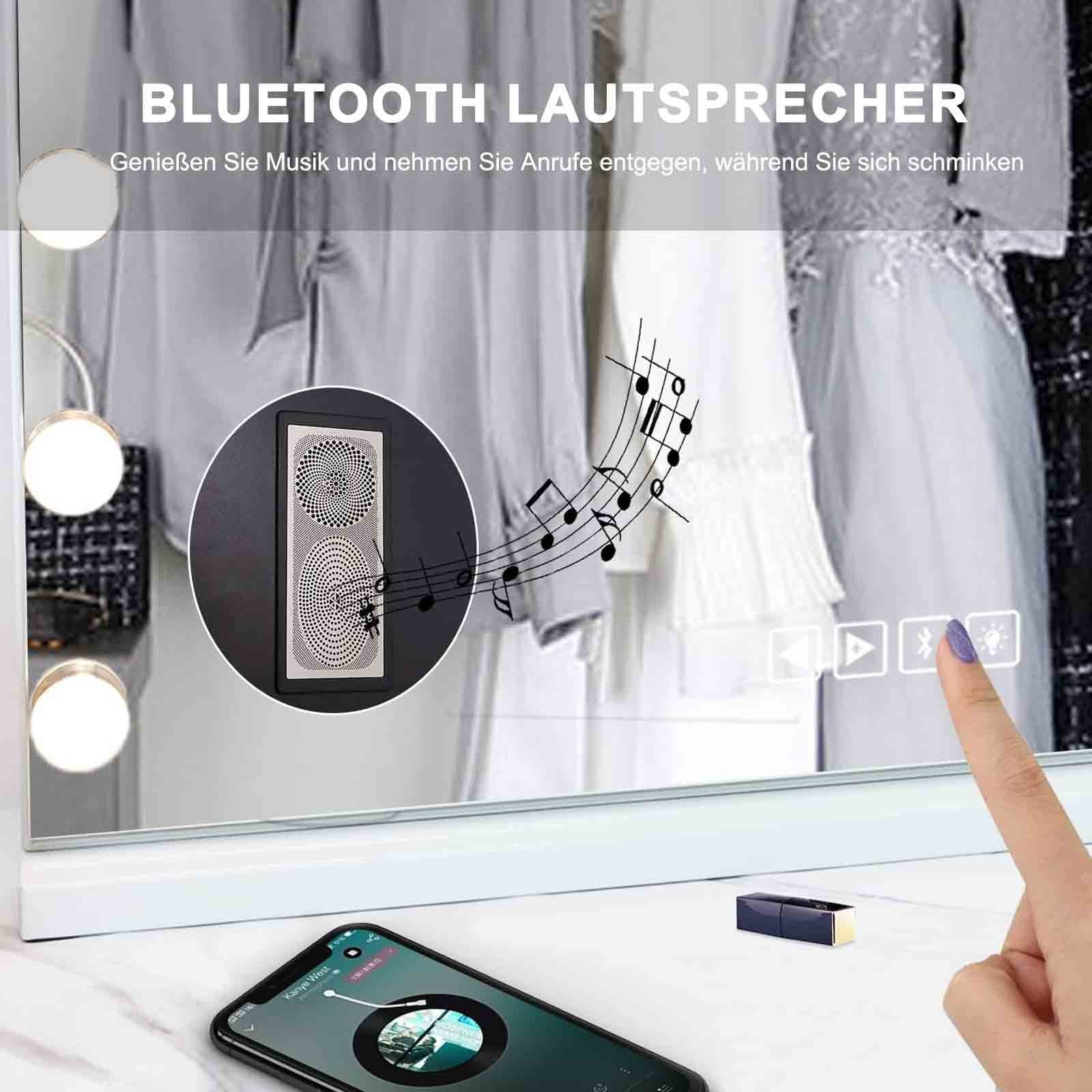 MODFU Spiegel LED Hollywood Spiegel Wandspiegel Tischspiegel (10x Vergrößer günstig online kaufen