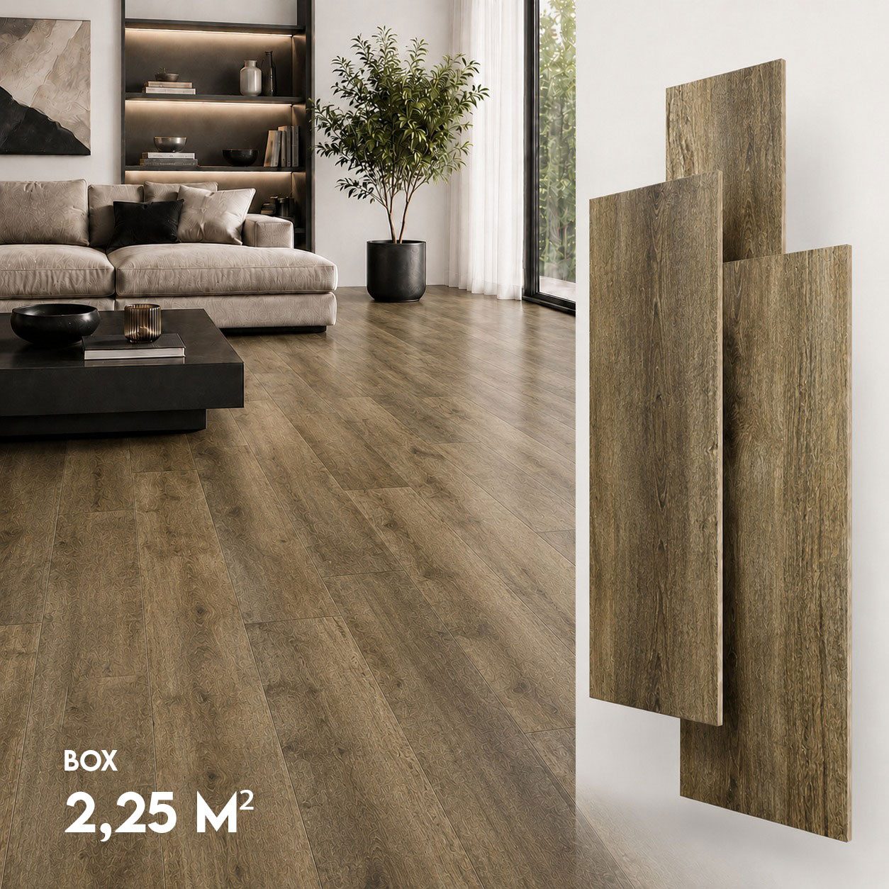 Berti Graf Designboden SPC Vinylboden 5 mm Klick wasserfest mit Trittschalldämmung, kleberfrei, pflegeleicht
