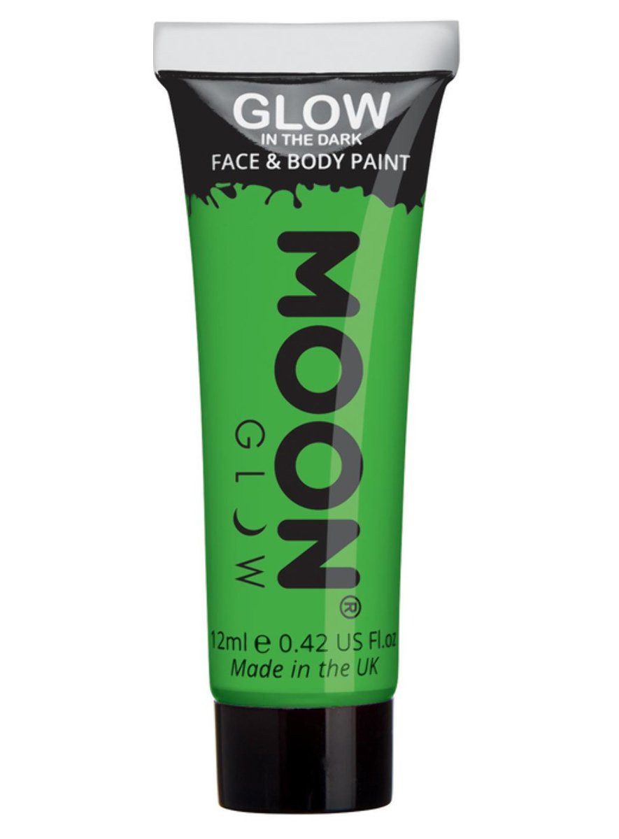 Theaterschminke Moon Glow – Glow in the Dark Schminktube grün