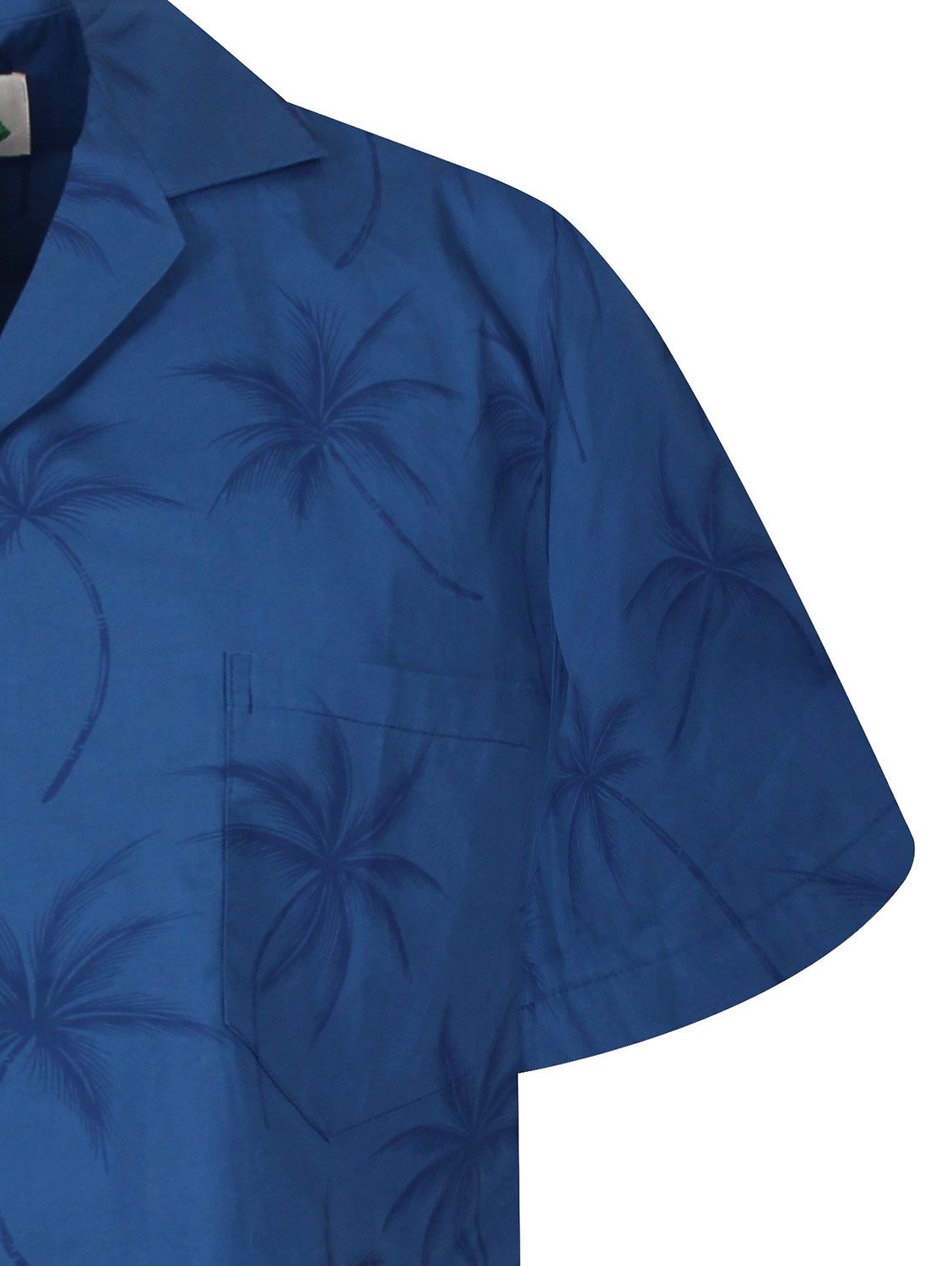 KY's Hawaiihemd "Palmshadow" Herren Kurzarm Baumwolle Kokosknöpfe Original Hawaii