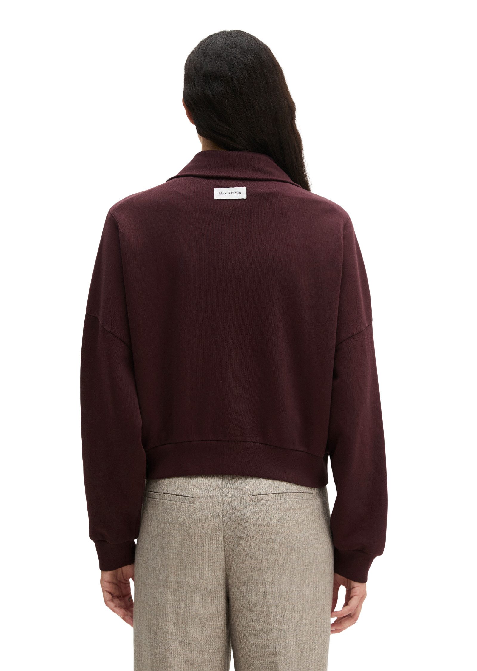 Marc O'Polo Sweatjacke mit recycelter Baumwolle