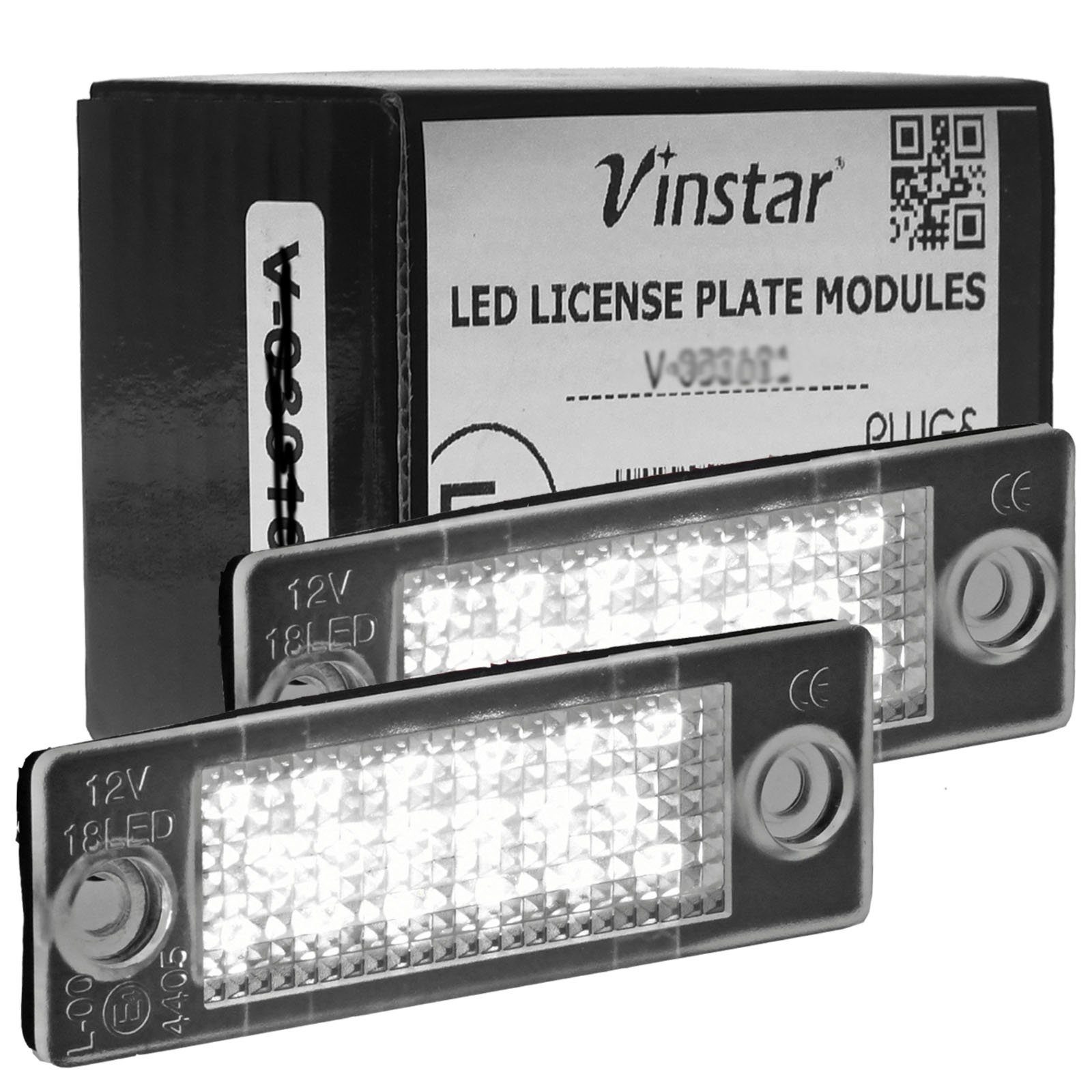 Vinstar KFZ-Ersatzleuchte LED Kennzeichenbeleuchtung E-geprüft für SKODA, kompatibel mit: SKODA Superb 3U Octavia 1U Limo bis 2008
