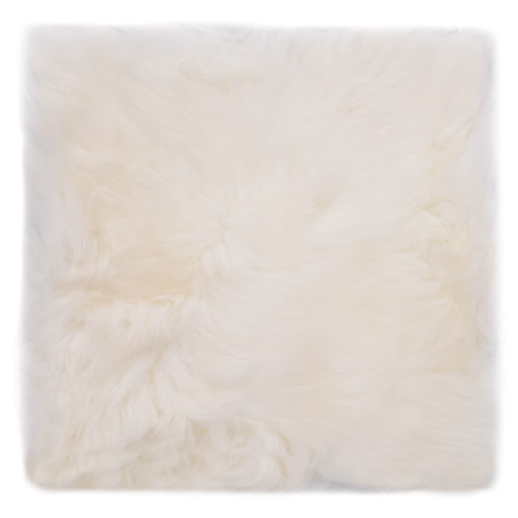 vidaXL Sitzauflage Sitzkissen 2 Stk. Weiß 40x40 cm Echter Schafspelz, (2 St günstig online kaufen