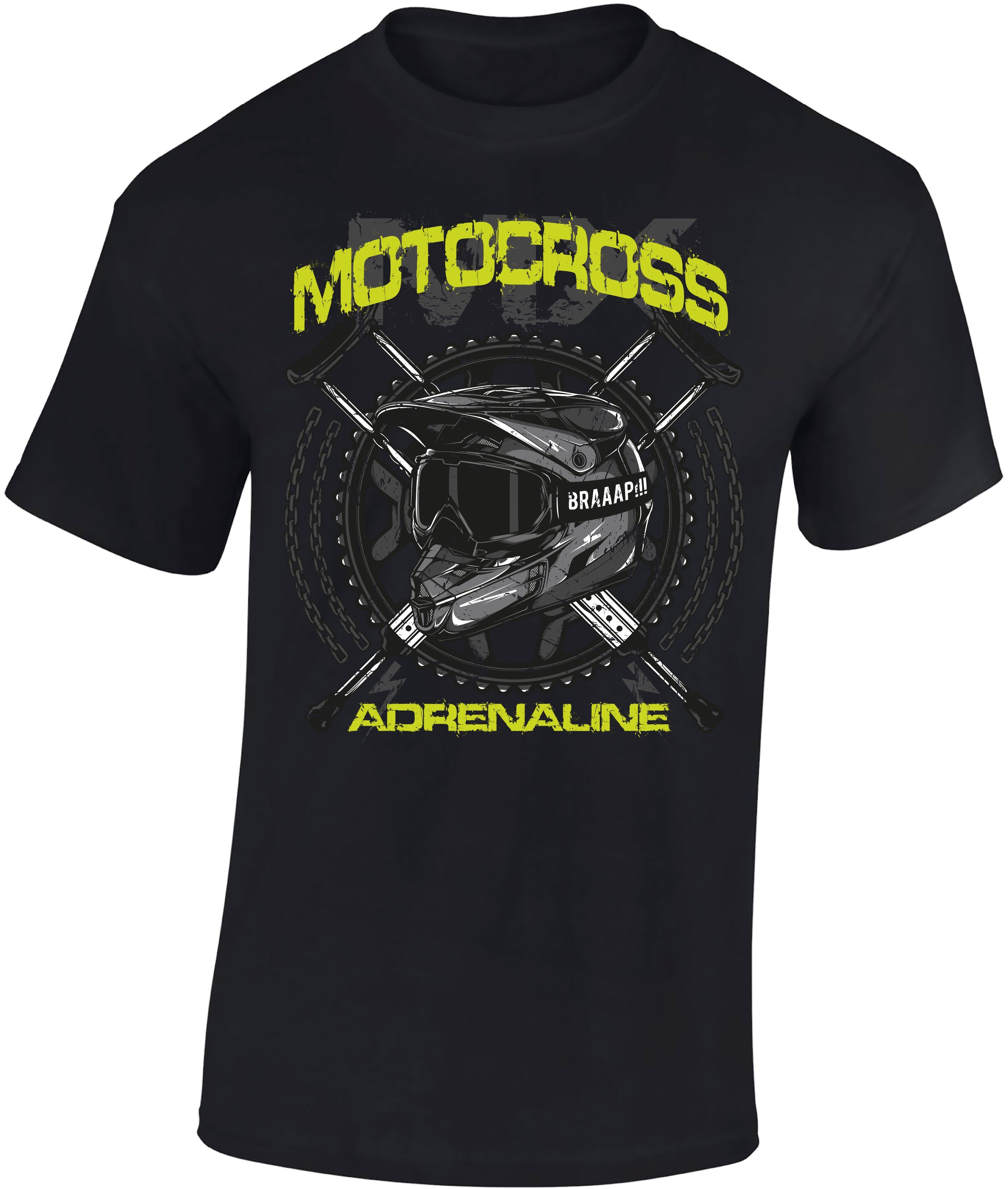 Baddery Print-Shirt Biker T-Shirt: "MX Motocross günstig online kaufen