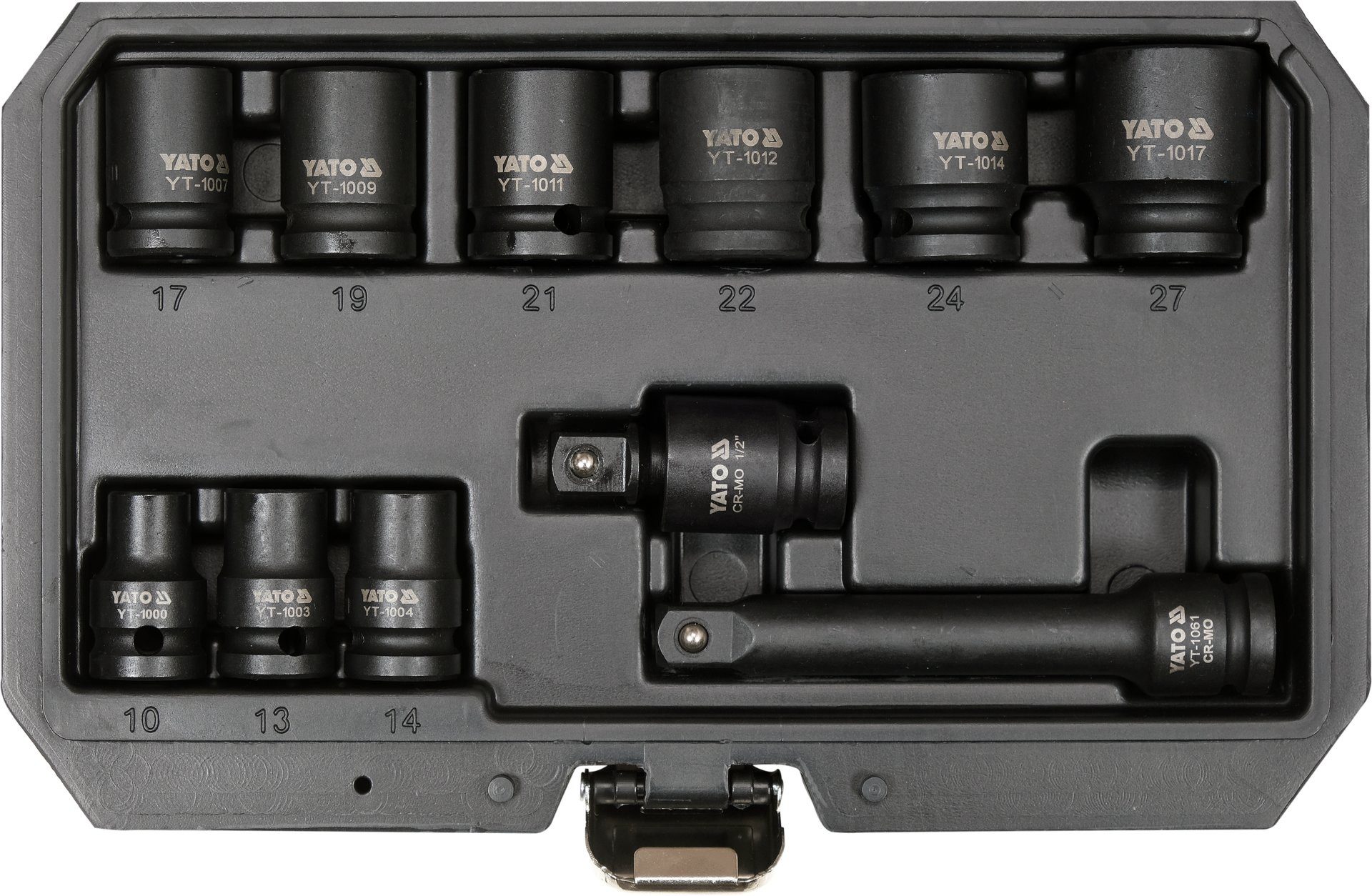 Yato Stecknuss Steckschlüssel-Satz 1/2" 11-Teilig 10 - 27 mm, Steckschlüssel-Satz 1/2" 11-Teilig 10 - 27 mm, Steckschlüssel-Satz 1/2" 11-Teilig 10 - 27 mm