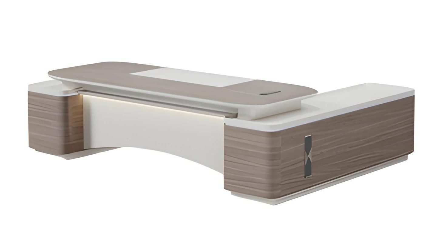 Xlmoebel Eckschreibtisch Moderner Eckschreibtisch aus Massivholz mit ergonomischem Design, Made in Europa