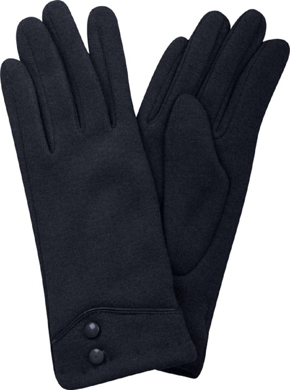 Capelli New York Baumwollhandschuhe Jersey Handschuhe dunkelblau