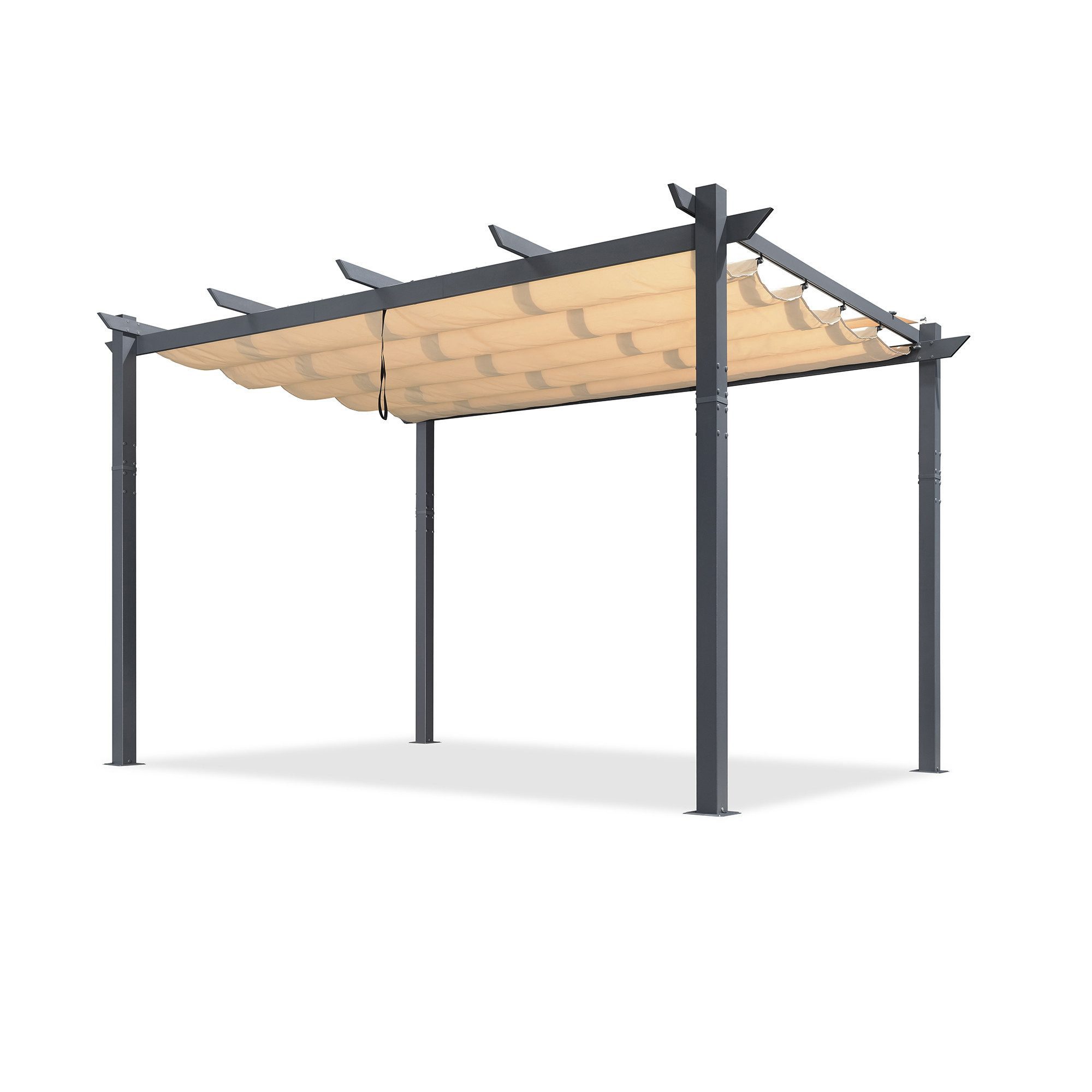 PURPLE LEAF Pergola Außenbereich Dunkelgrau Pavillon günstig online kaufen