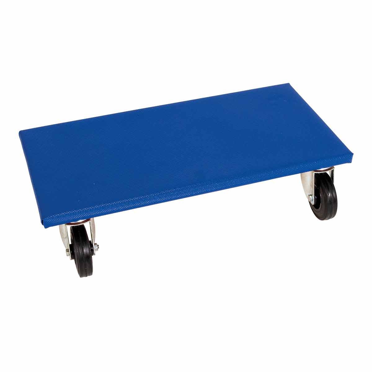 OSWALD Transportgeräte Transportwagen Möbelroller Holz, 400 x 600 mm, Anti-Rutschbelag, 500 kg, Blau, (RW13090), Rollen ø 125 mm Vollgummi, robuste Bauweise