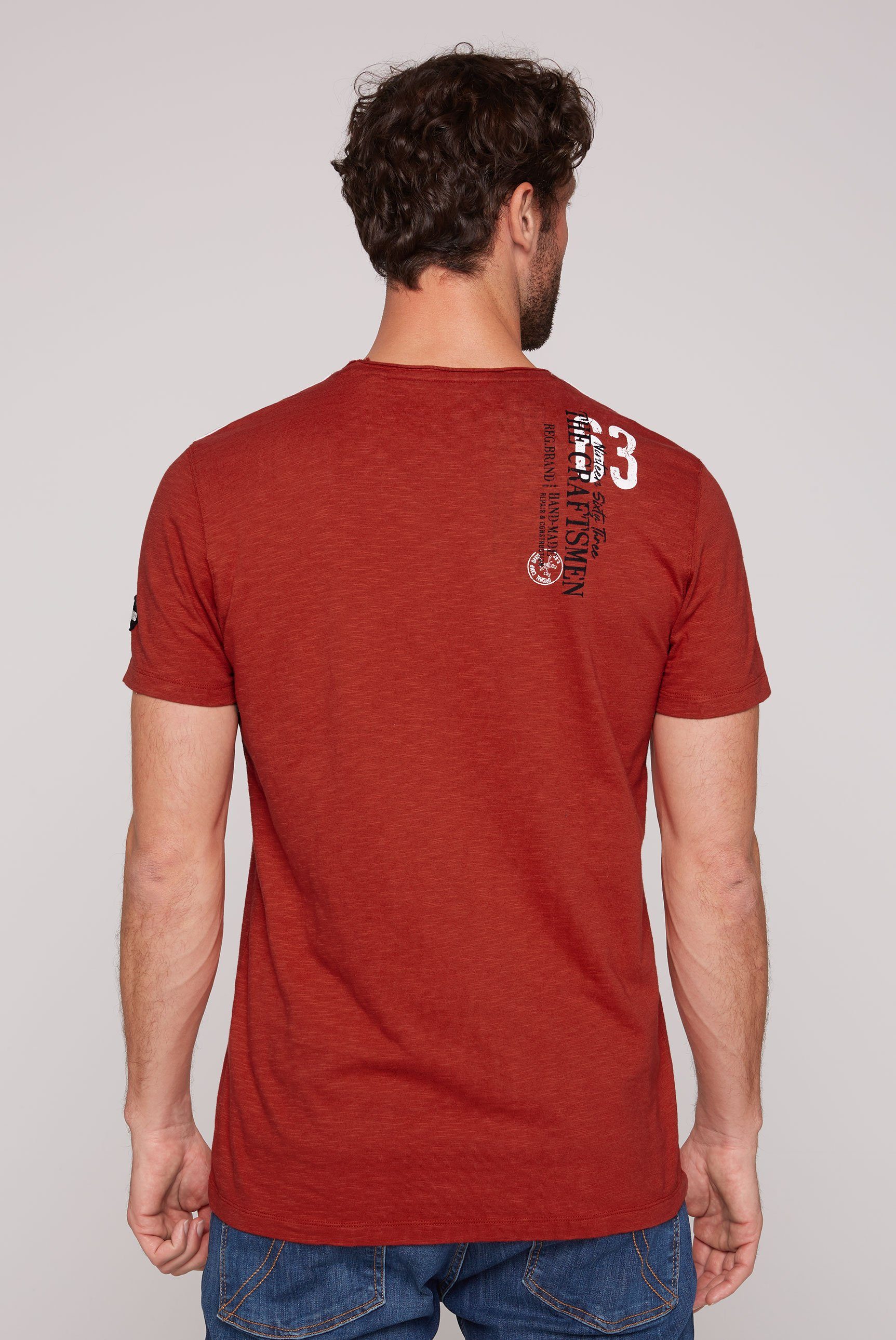 vorne vintage und red mit DAVID CAMP Logoprints T-Shirt hinten
