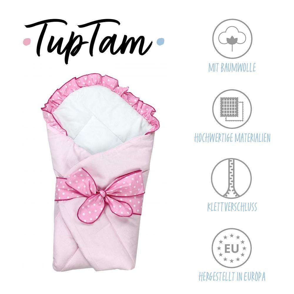Einschlagdecke TupTam Unisex Baby Einschlagdecke mit Schleife, TupTam