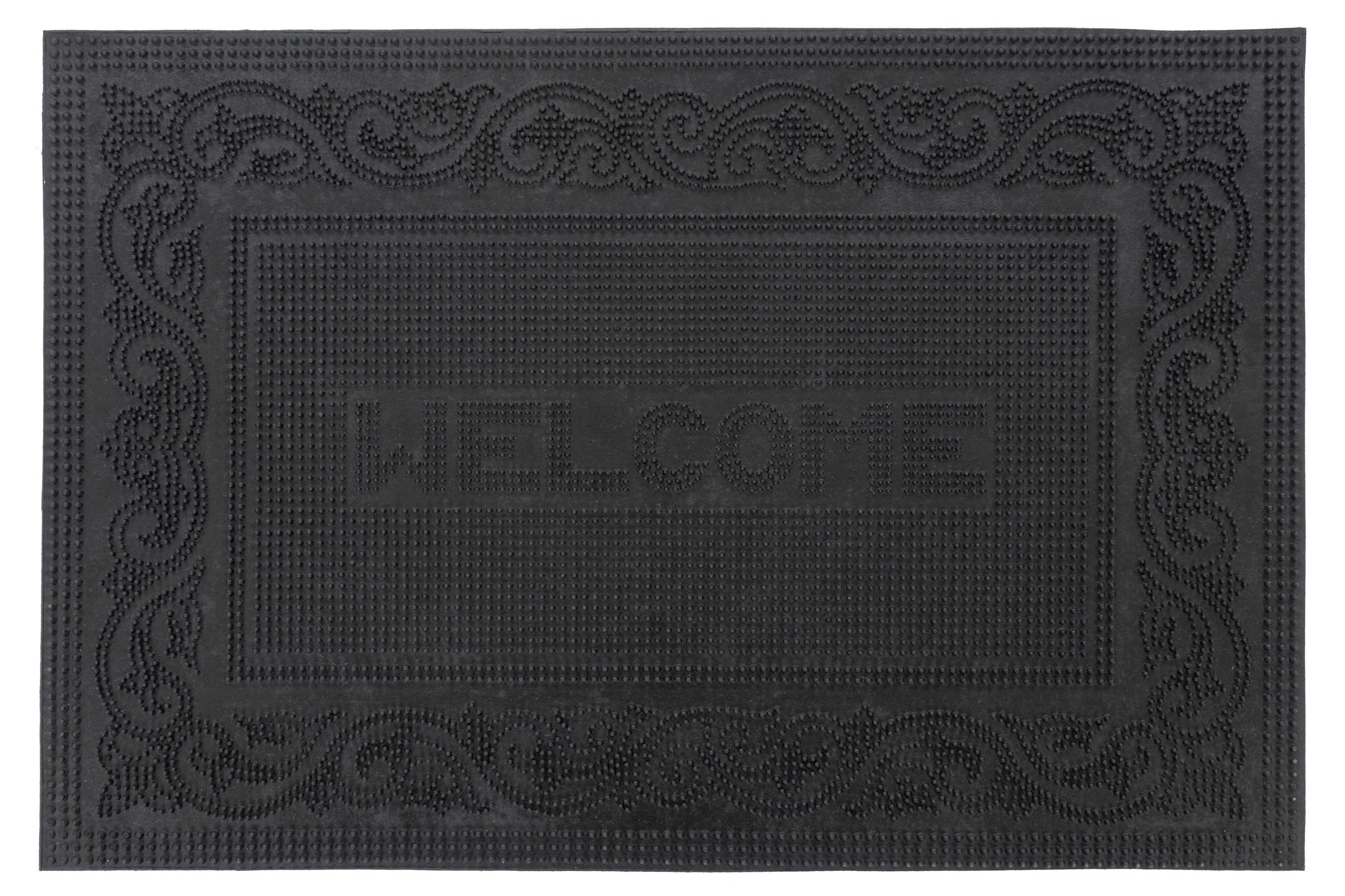 Kayoom Fußmatte Elegant Entry 425, rechteckig, Höhe: 6 mm, Türmatte, Gummi, Eingang, Welcome