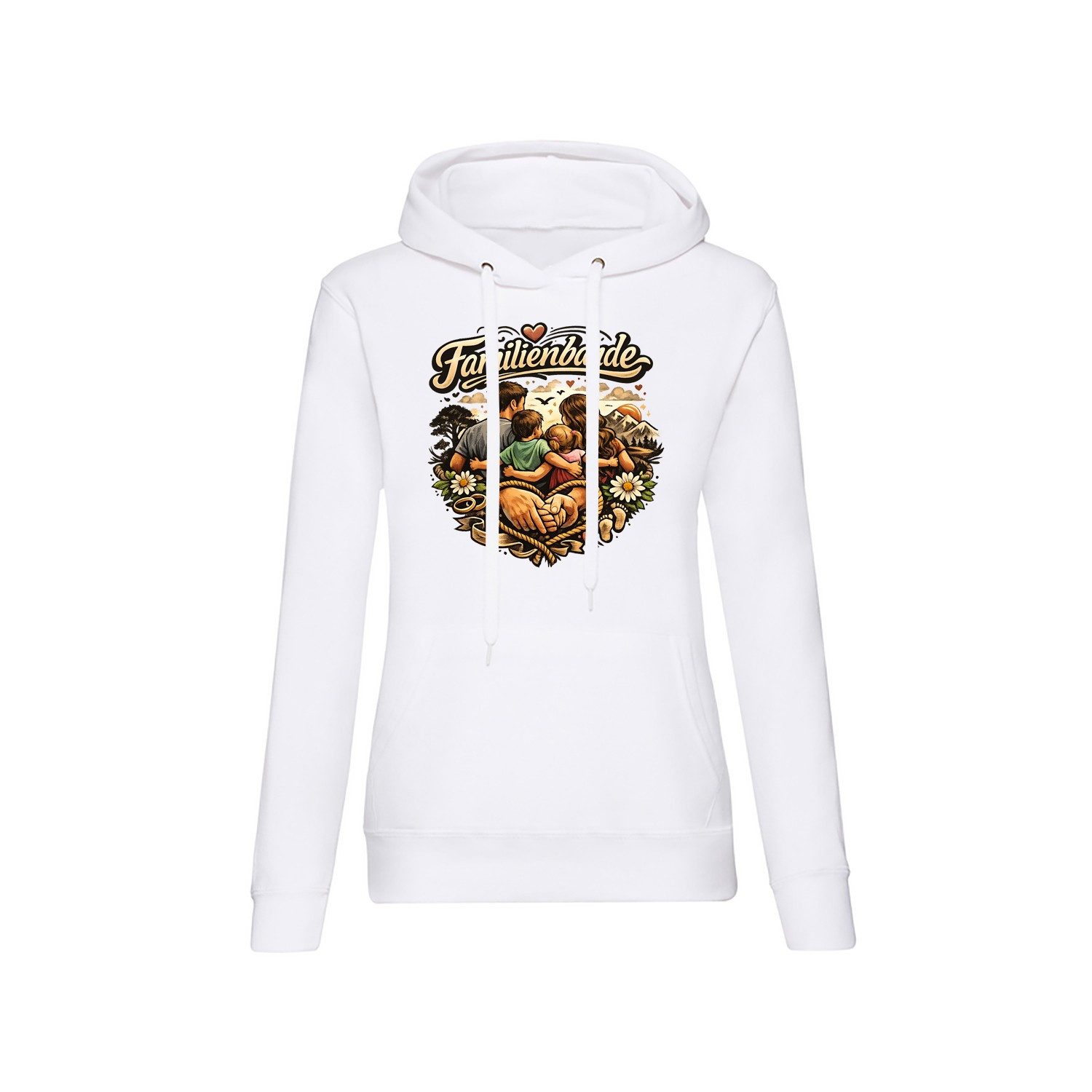Blondie & Brownie Hoodie Familienbande Damen Hoodie Print Familie Geschenk Urlaub Deutsch Motiv (Einzelstück, Einzelartikel)