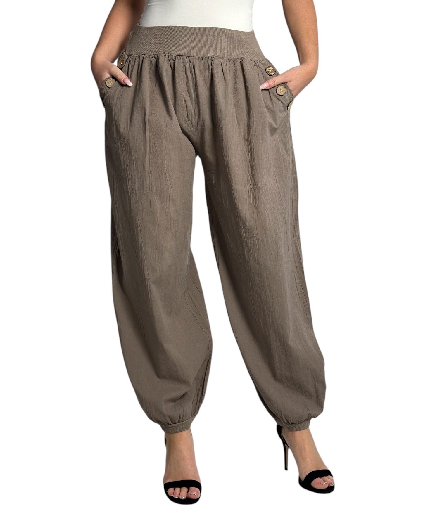 Mississhop Haremshose Damen Baumwolle Aladinhose Unifarbe günstig online kaufen
