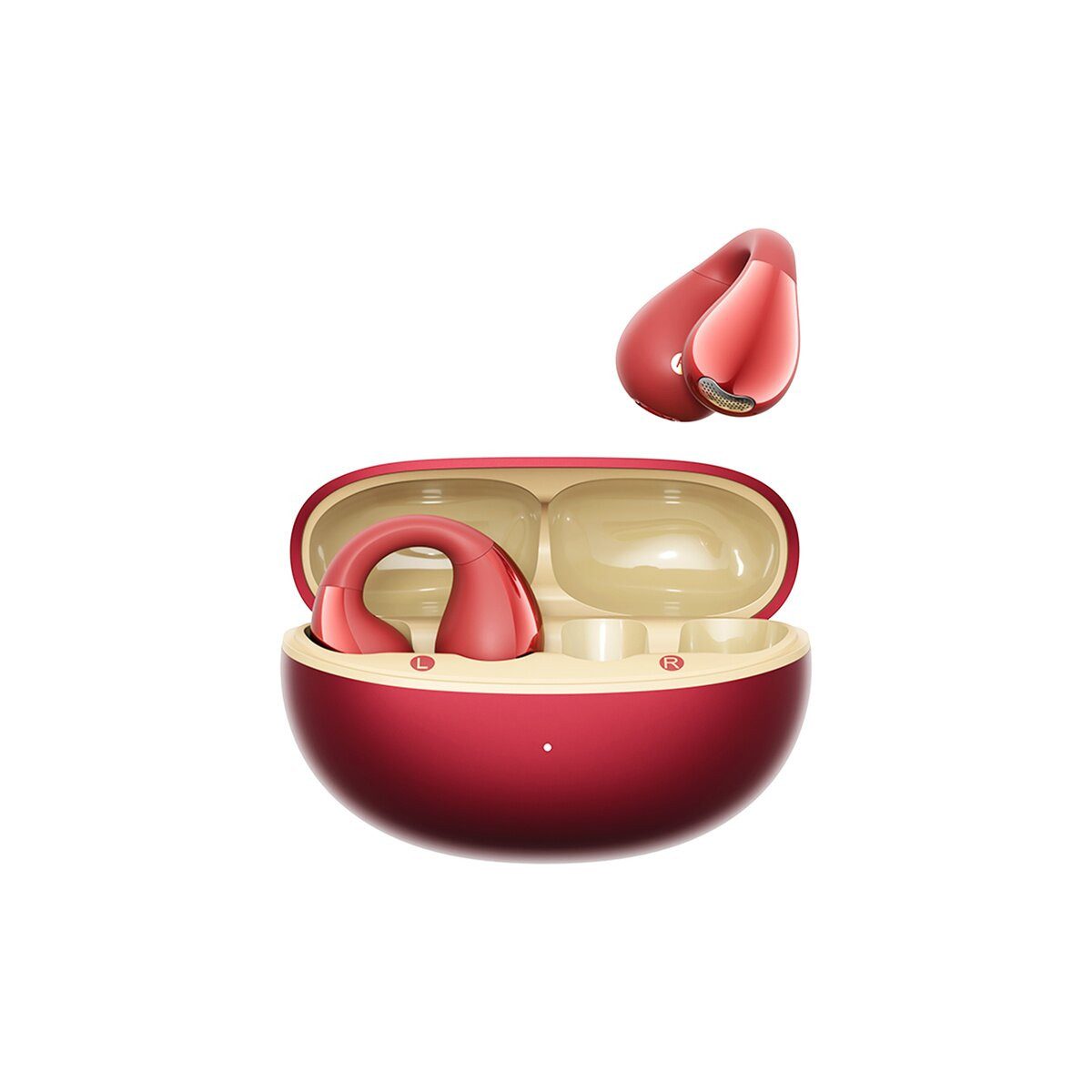 QCY QCY Crossky Clip C30S kabellose Ohrclip Kopfhörer rot Bluetooth-Kopfhörer