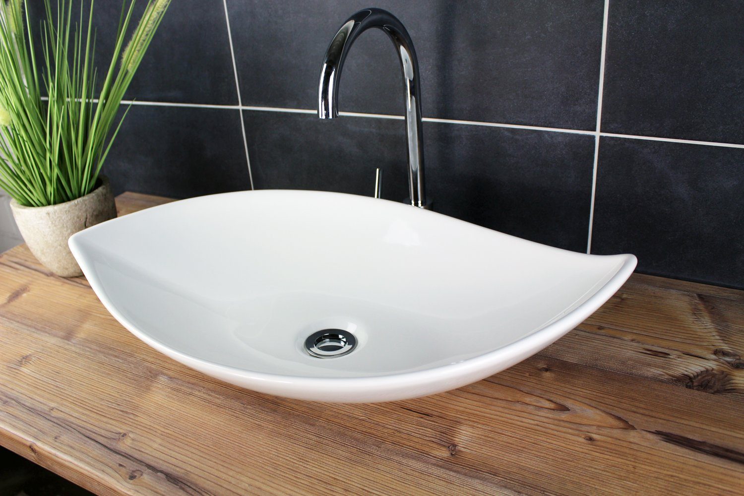Arnusa Aufsatzwaschbecken modernes Design Waschbecken Keramik günstig online kaufen