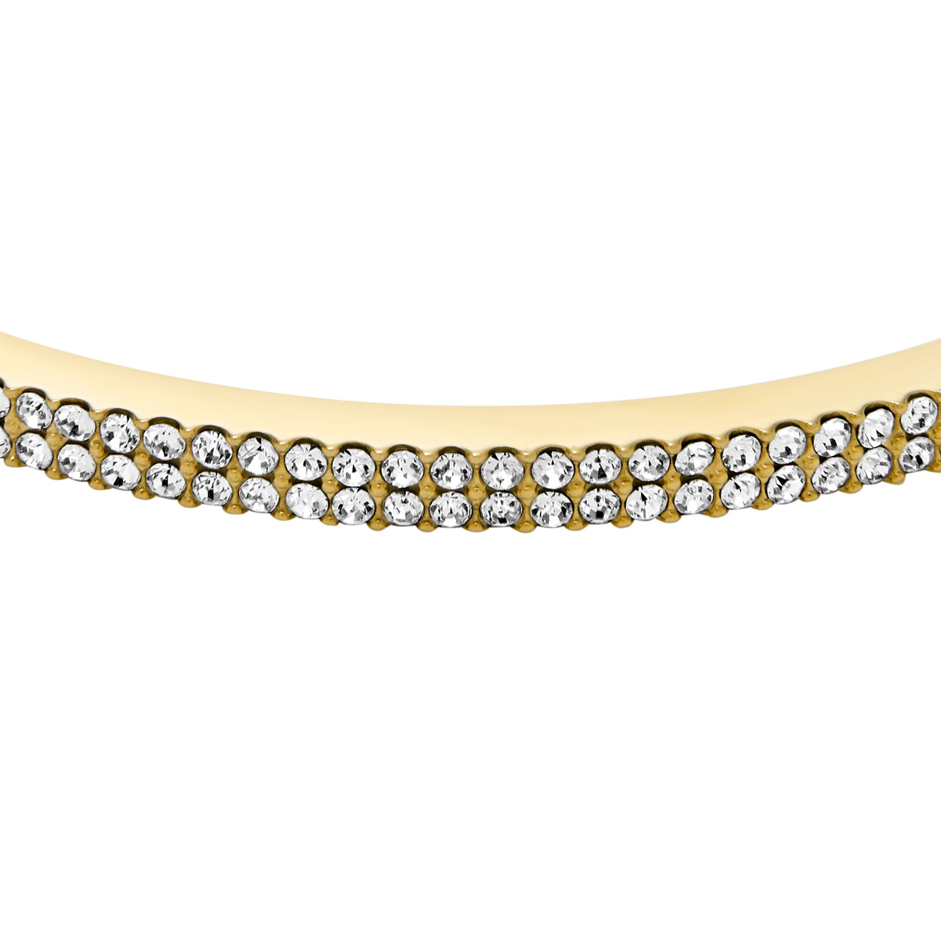 Fossil Armreif Schmuck Geschenk Edelstahl ELLIS, mit Glasstein