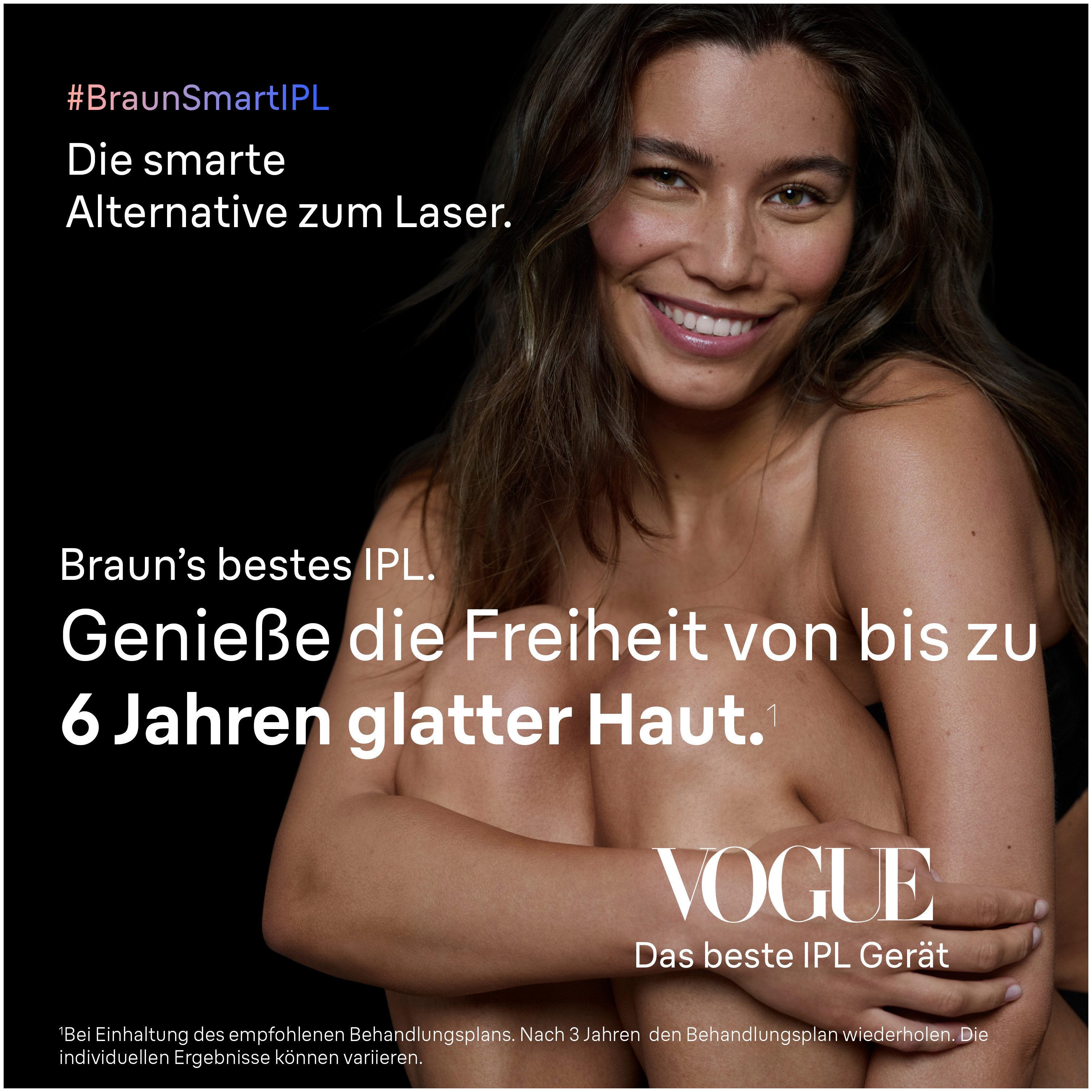 Braun IPL-Haarentferner Braun Smart Skin i·expert PL7432, 4 smarte Aufsätze, Mini-Gesichtsrasierer, Venus Rasierer, Tasche, Laser-Haarentfernung für Zuhause, Da – Bild 3 von 5