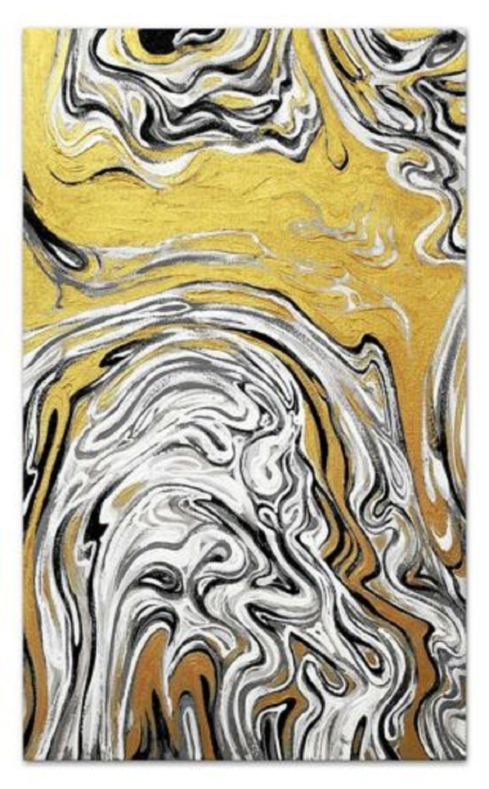 JVmoebel Ölbild Bilder Ölbilder Hangemalte Gemälde Keilrahmen Abstrakte Kunst G100155, Abstrakt