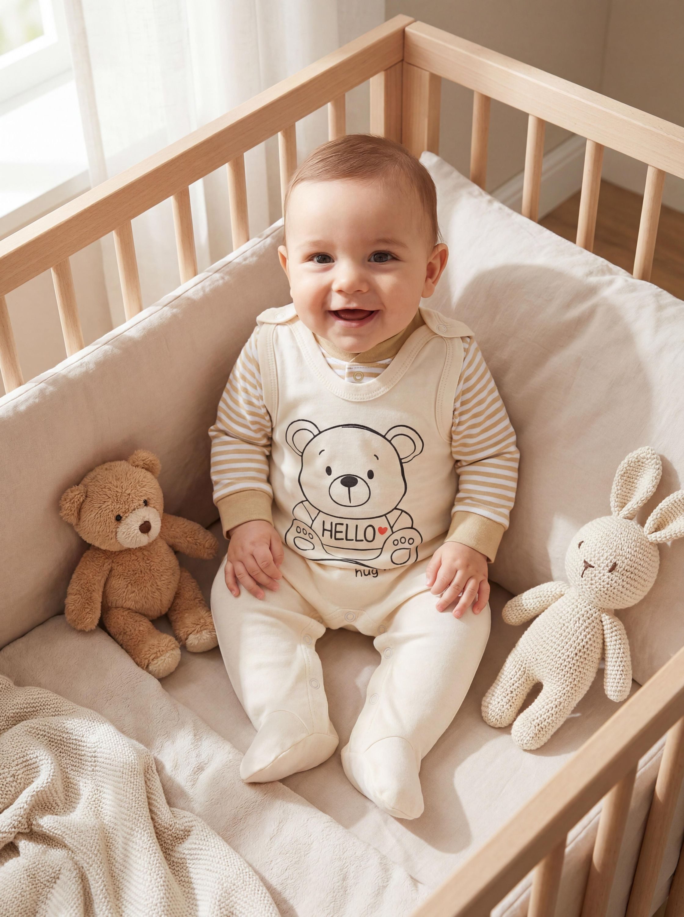 TupTam Strampler TupTam Baby Mädchen Jungen Strampler mit Langarmshirt Aufdruck Spruch