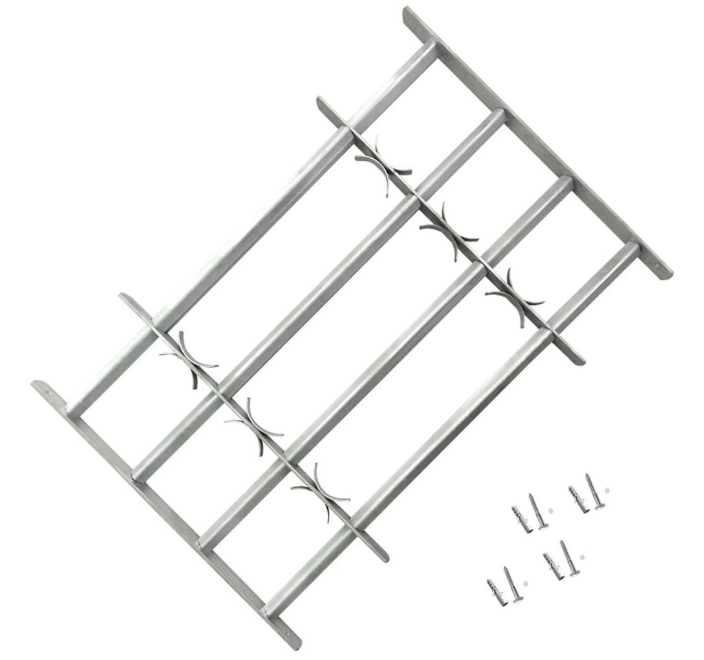 vidaXL Fenster Fenstergitter Verstellbar für Fenster 2 Stk. 1000-1500 mm