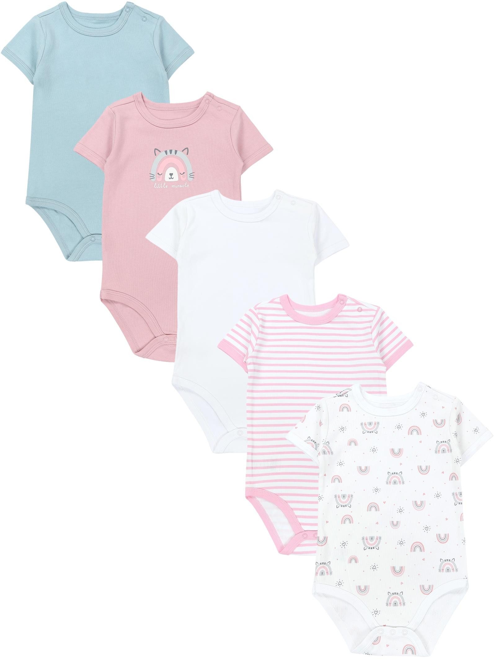 TupTam Kurzarmbody TupTam Unisex Baby Kurzarm Body mit Aufdruck Spruch 5er Pack