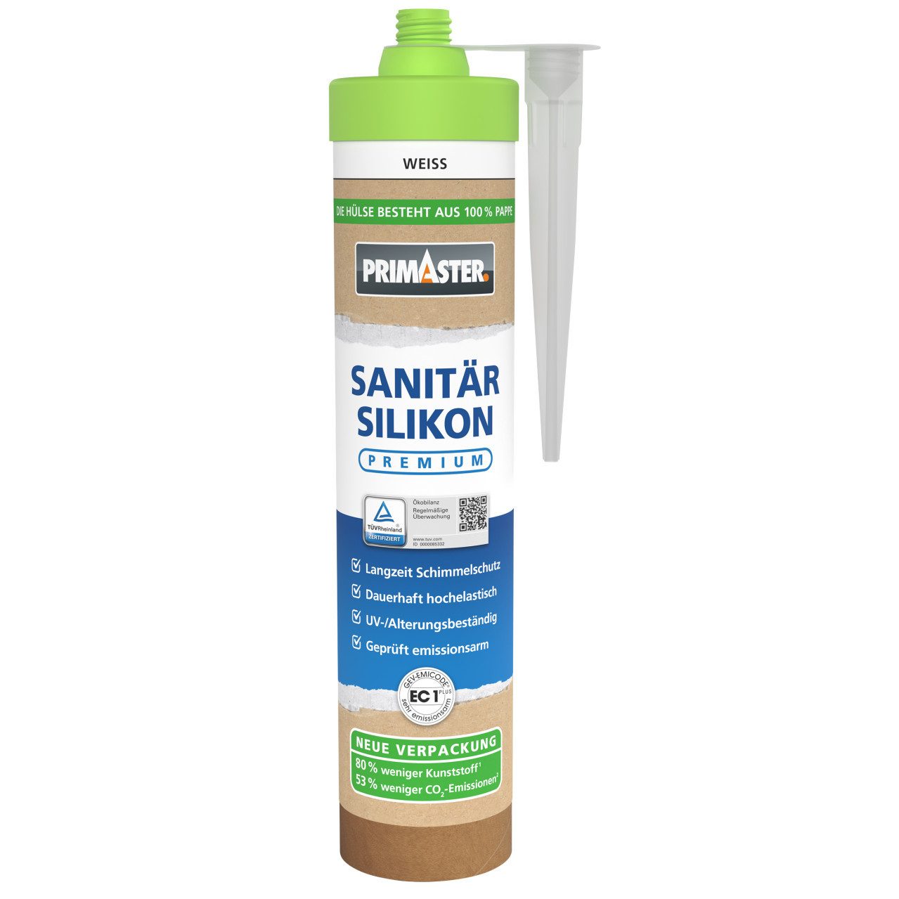 Primaster Silikon PRIMASTER Sanitär Silikon Premium weiß 280 ml