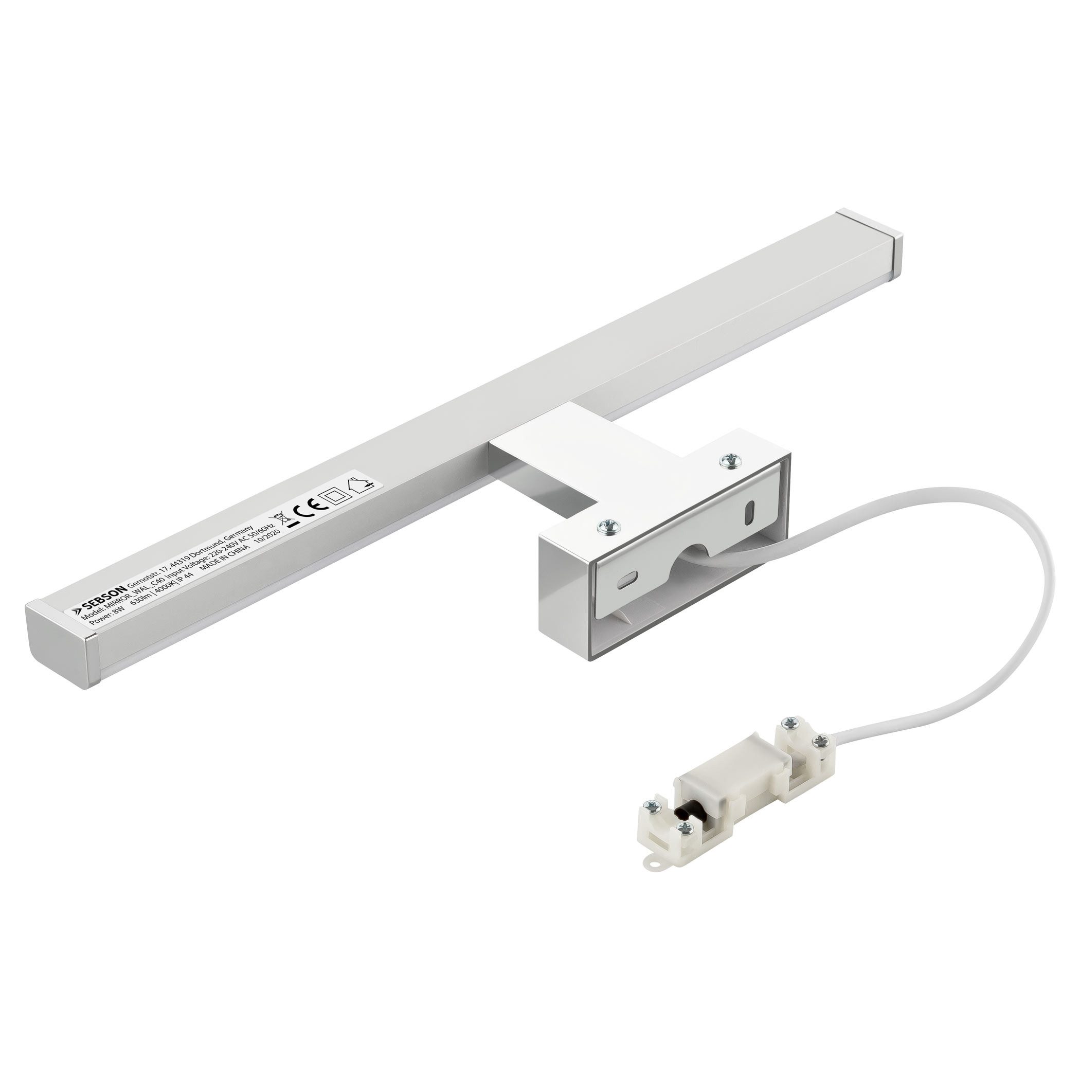 SEBSON Spiegelleuchte LED Spiegelleuchte 40cm IP44, Wandmontage, 8W 630lm neutralweiß