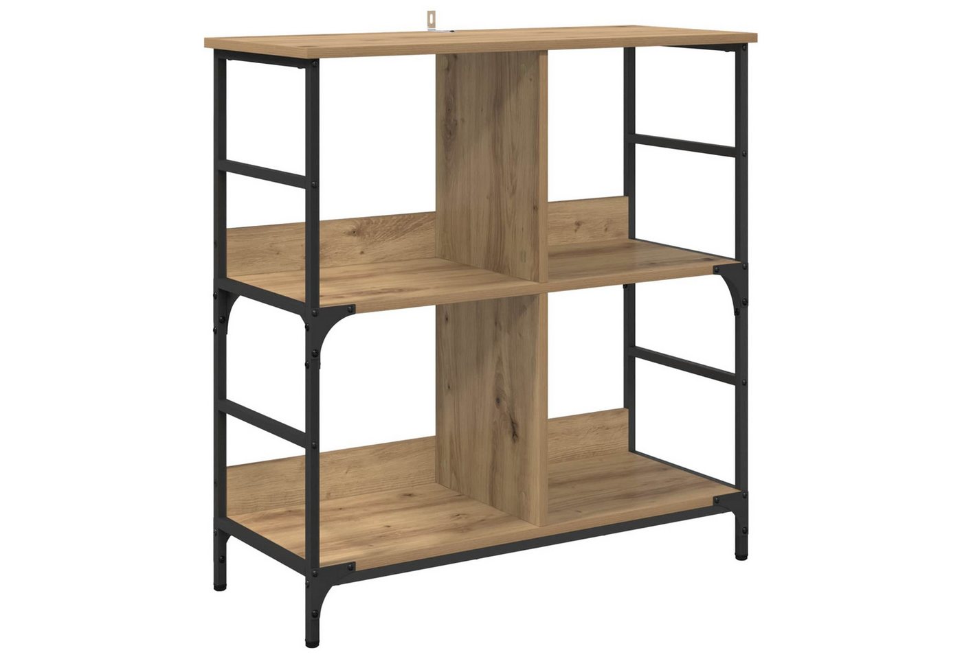 vidaXL Bücherregal Regal 4 Ebenen 78,5 x 33 x 82 cm Holzwerkstoff Artisan-Eiche, 1-tlg.