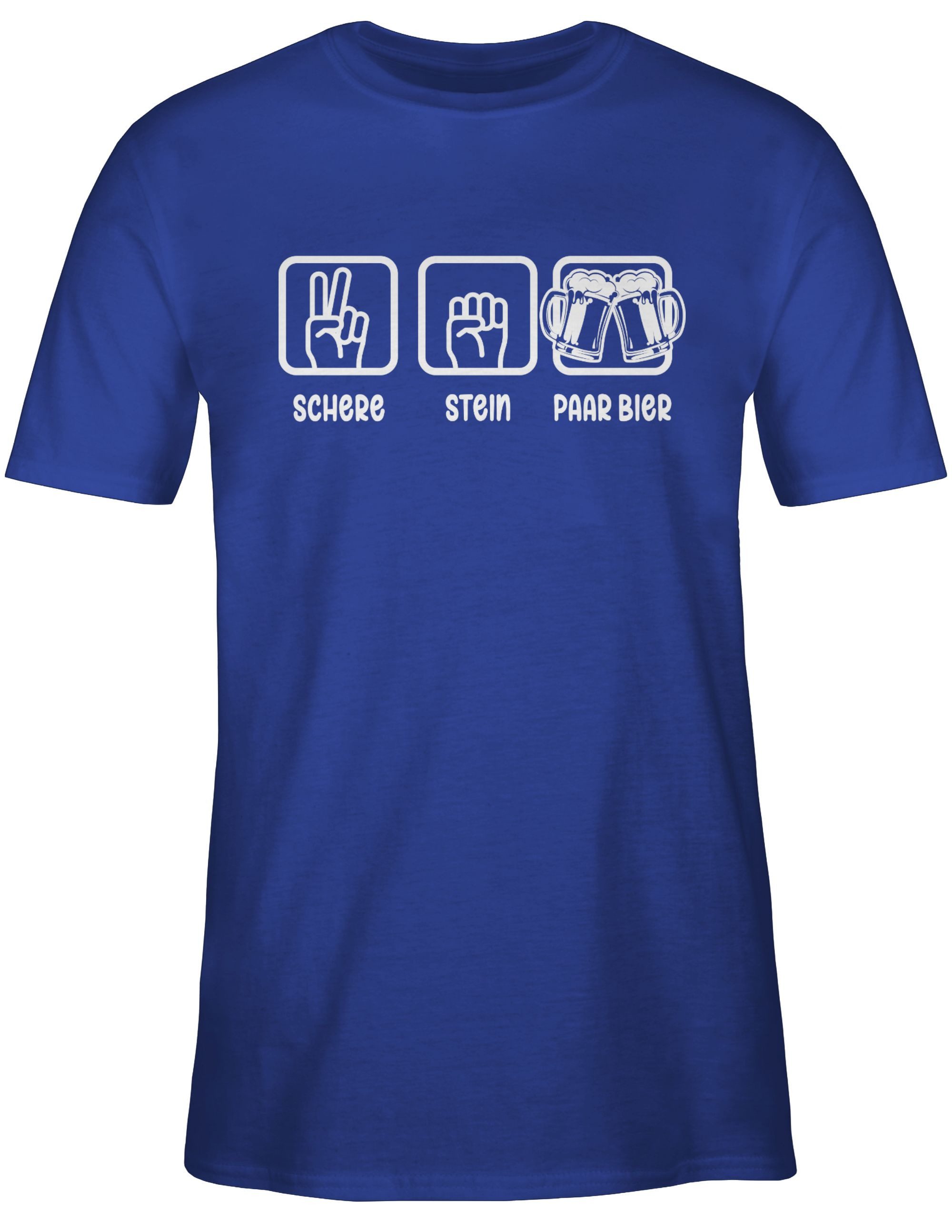 Shirtracer T-Shirt Schere Stein Paar Bier günstig online kaufen