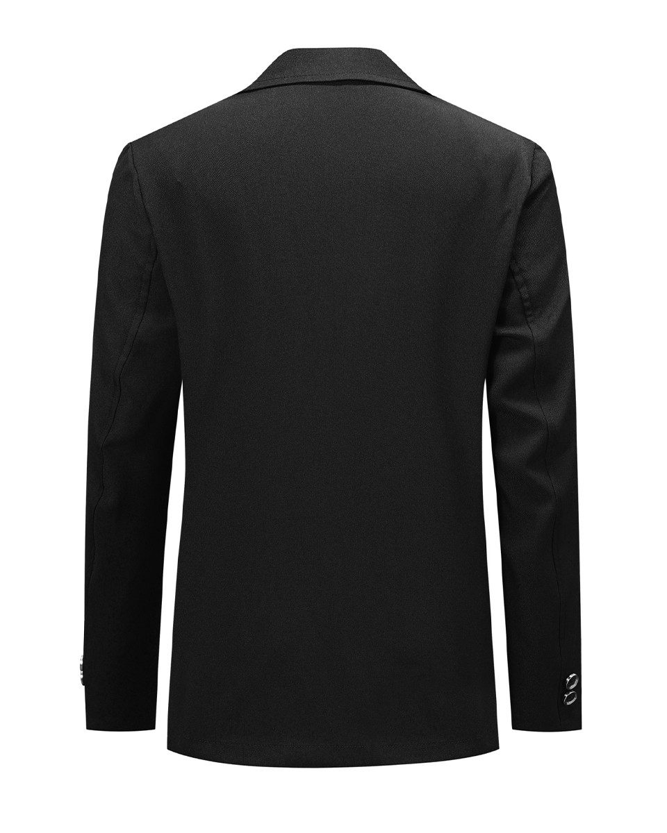 Allthemen Leinensakko mit Reverskragen Herren Anzugsakko aus gemustertem Lein-Mix