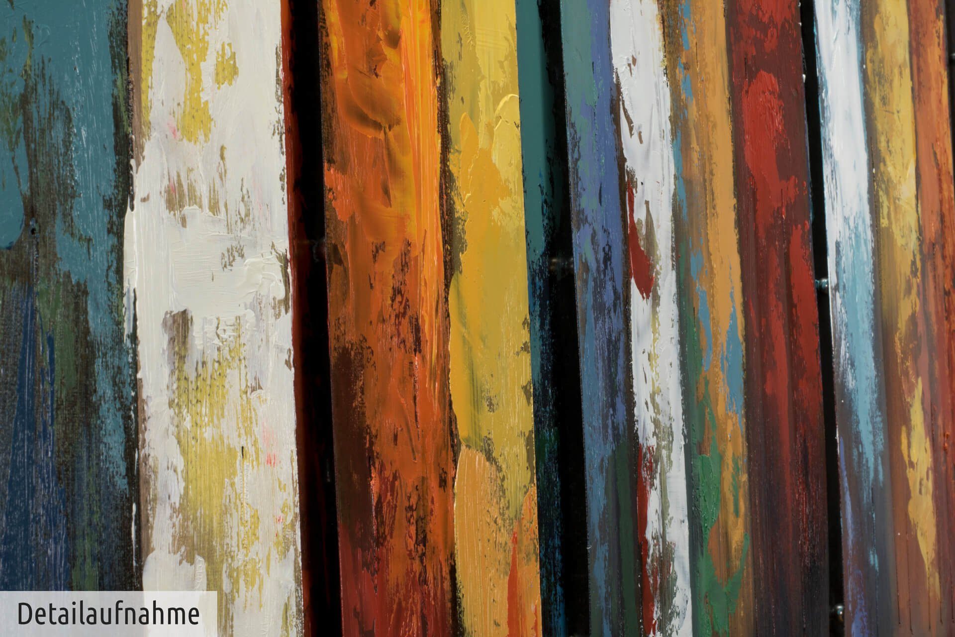KUNSTLOFT Metallbild Dritte Dimension 120x60 cm, handgefertiges Wandrelief 3D