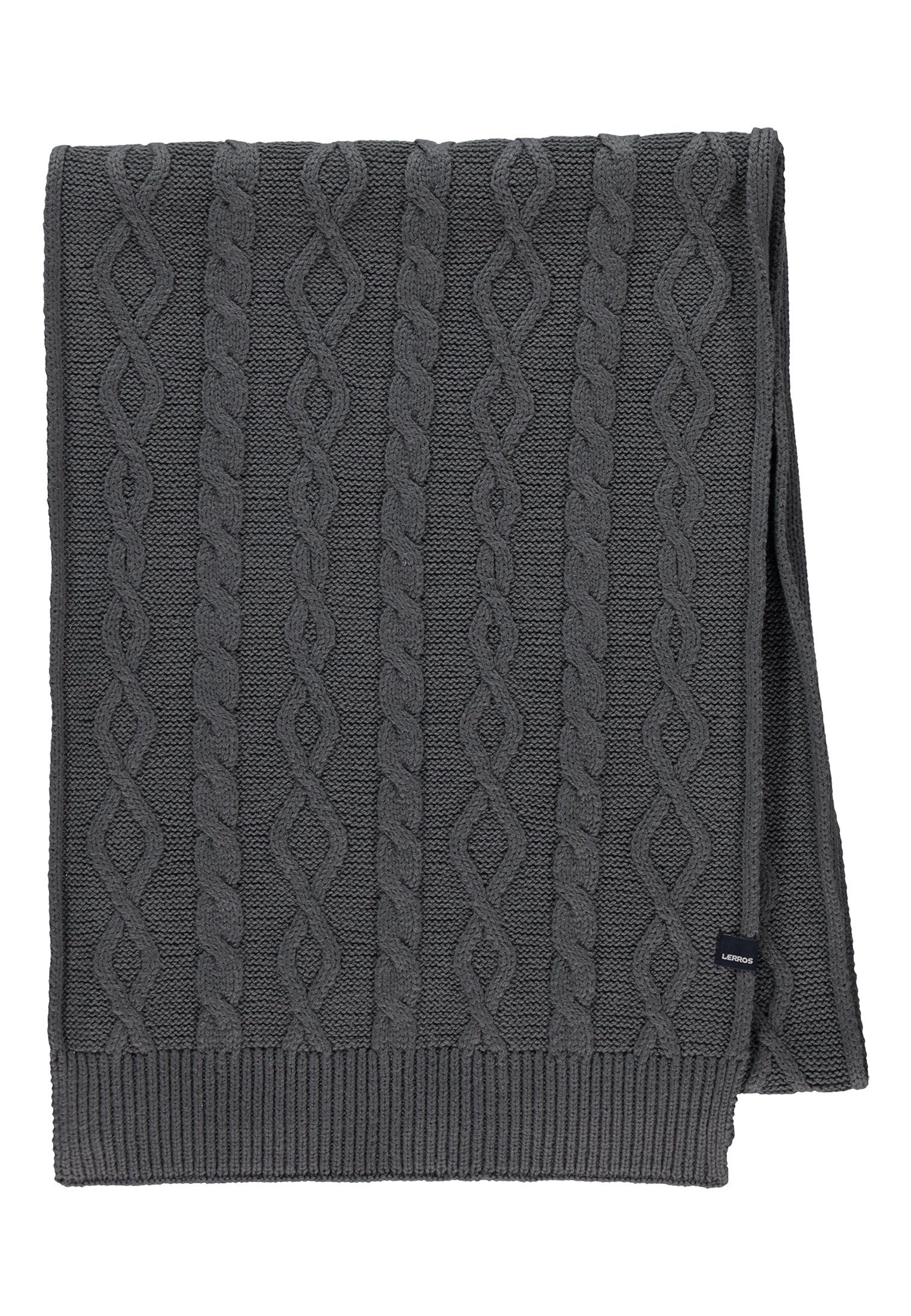 LERROS Strickschal LERROS Strickschal mit SMOKY Zopfmuster GREY