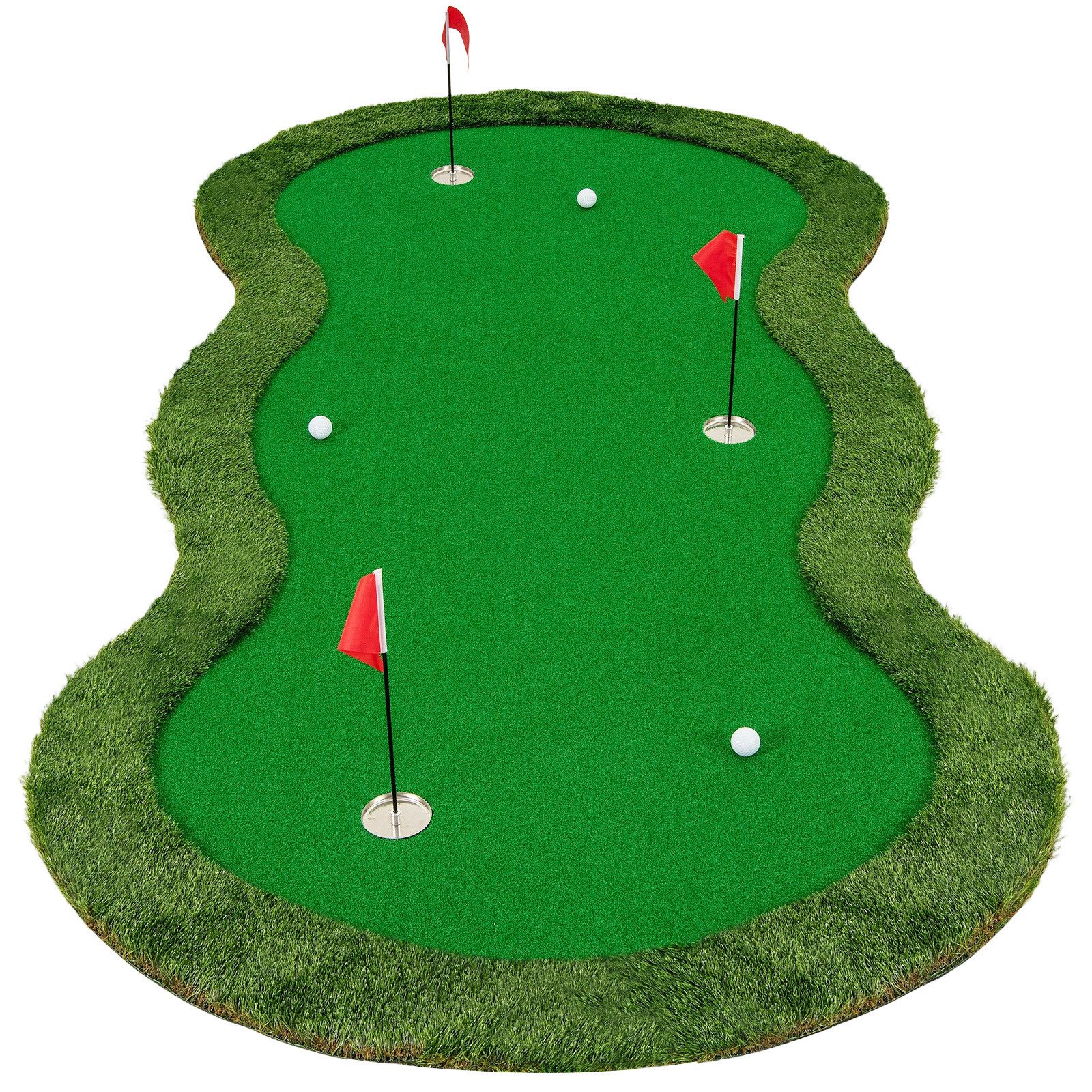 COSTWAY Puttingmatte (1-St), Professionelle Golf-Übungsmatte, 300 x 150cm