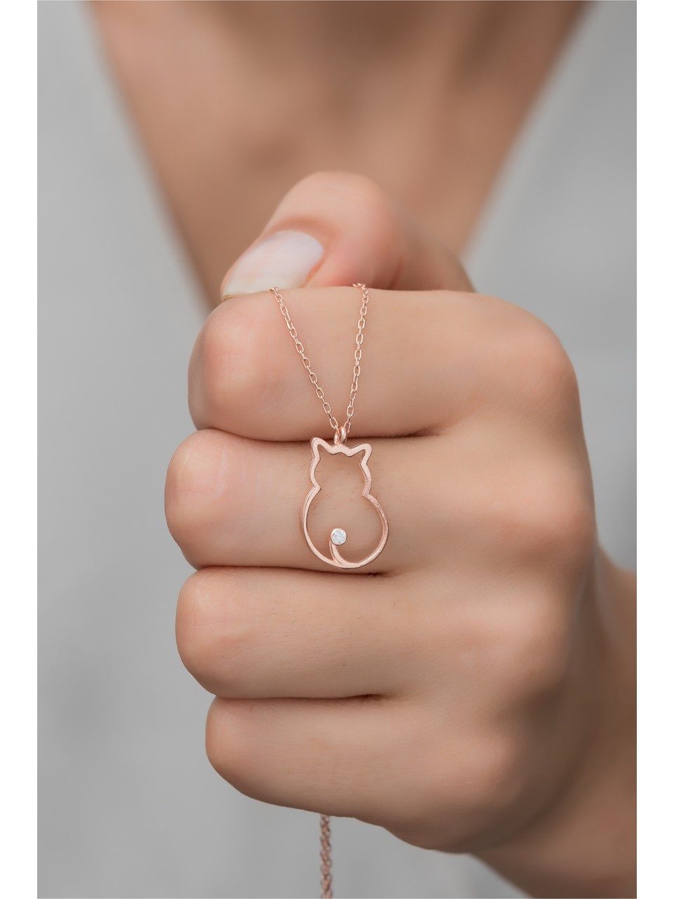 Nisan Kette und Anhänger Set, Silber Halskette mit Katzen-Anhänger – Roségo günstig online kaufen