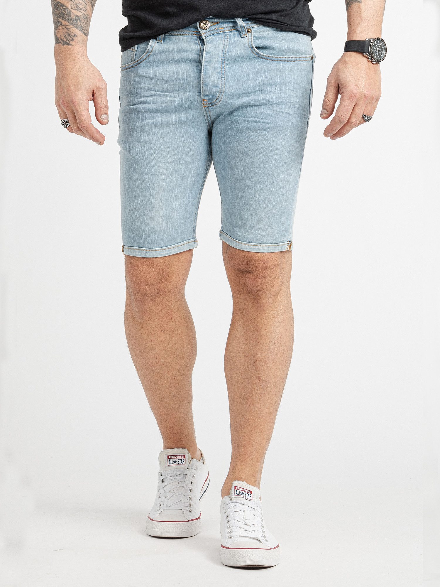 Rock Creek Bermudas Herren Shorts Jeansshorts Denim Hellblau RC-2433