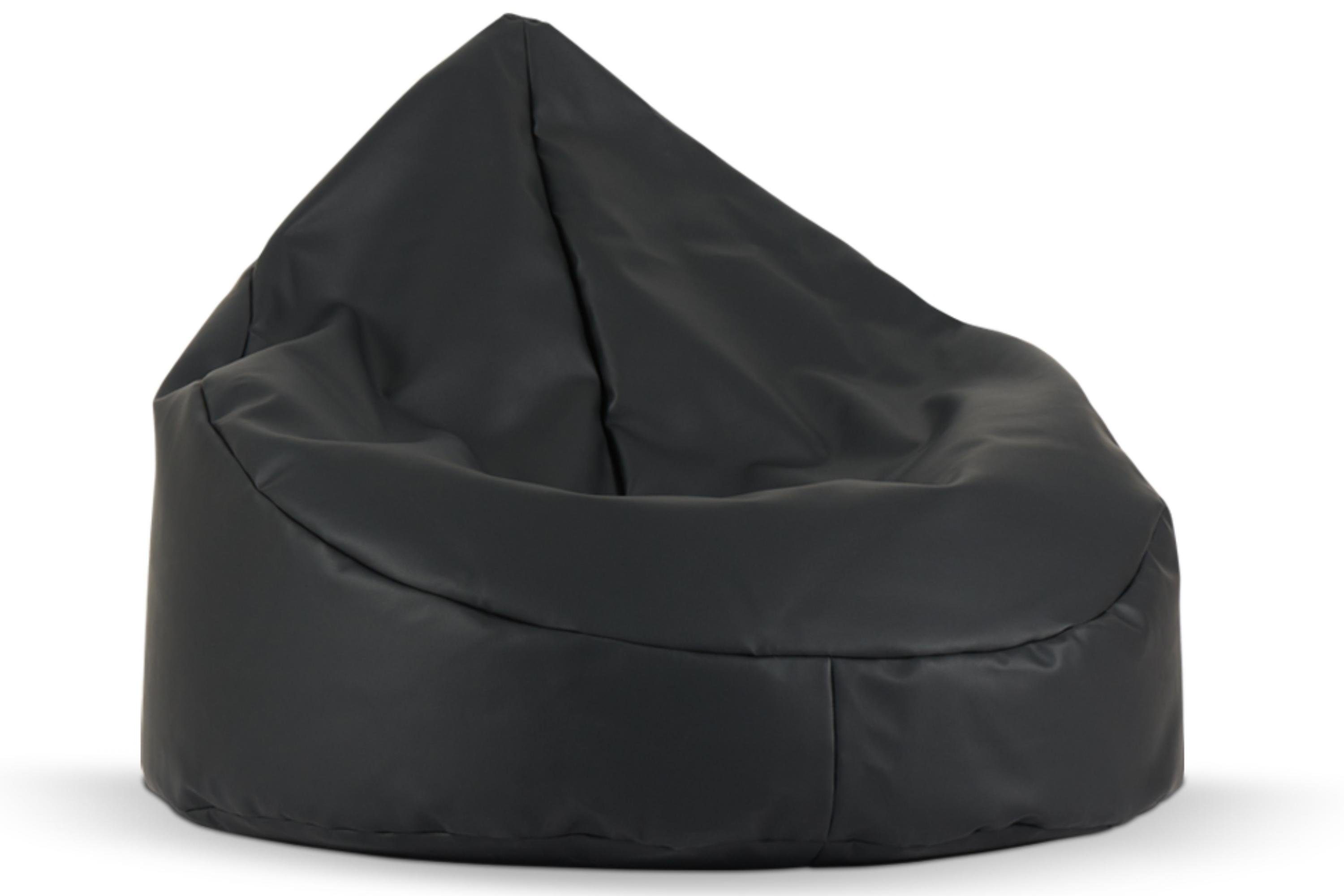 Konsimo Sitzsack COSMO Sitzhocker Sitzpouf, mit Polystyrolkugeln gefüllt, zeitloses Design schwarz