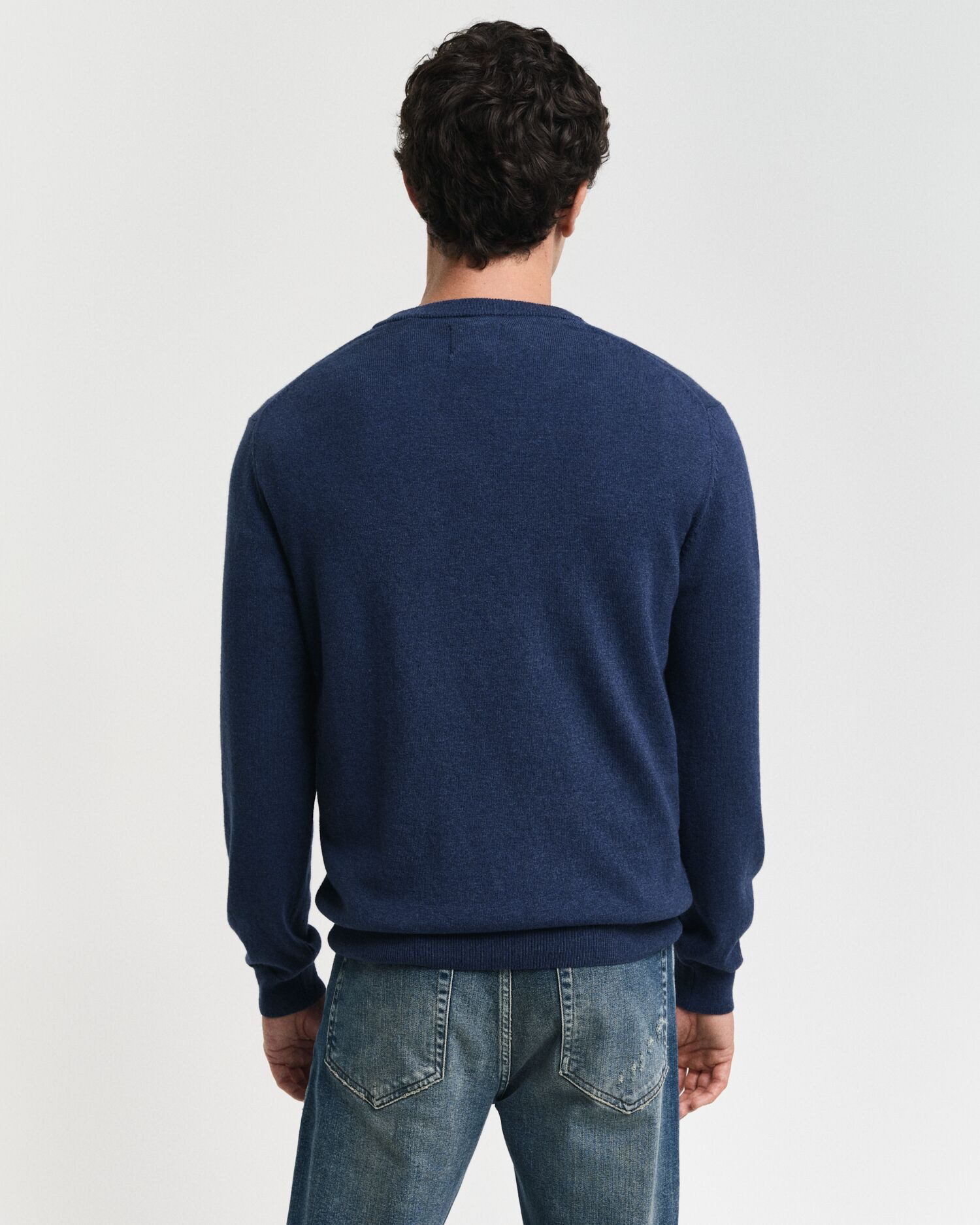 Gant V-Ausschnitt-Pullover COTTON/WOOL normale Passform, Strickpullover günstig online kaufen